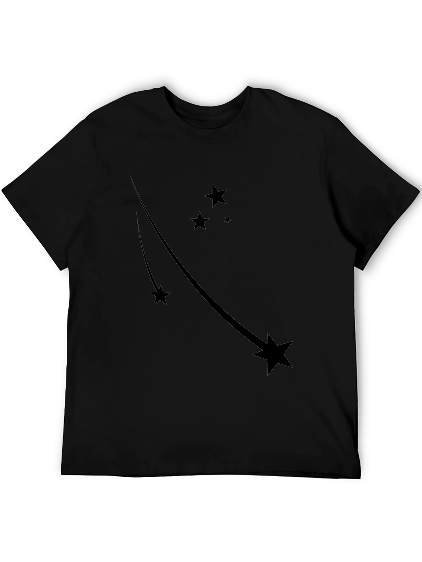 Black Star Trail Black Tee - Stylish Graphic T-Shirt view 5