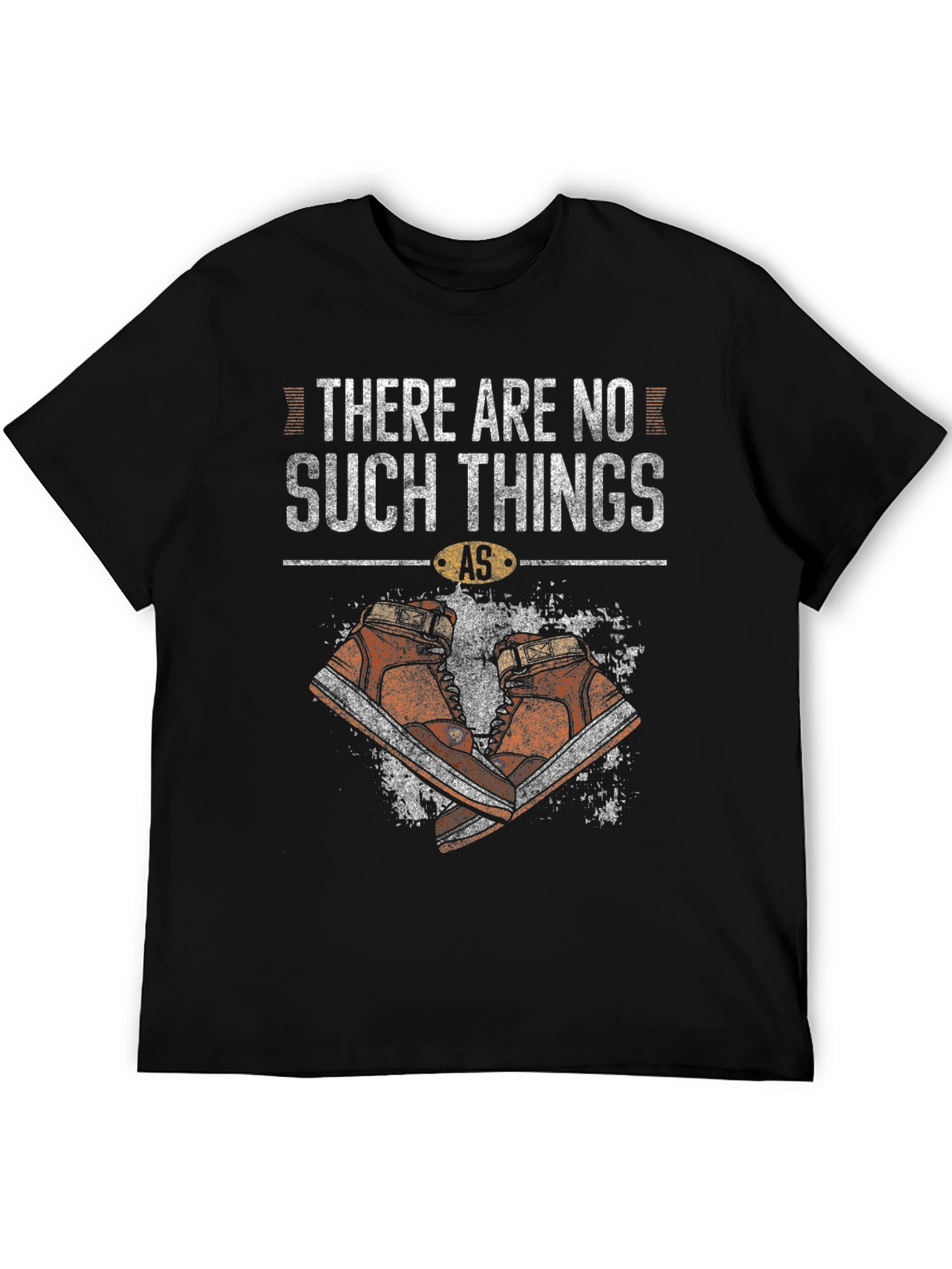 Black There are No Such Things As Sneakers Graphic T-Shirt view 5