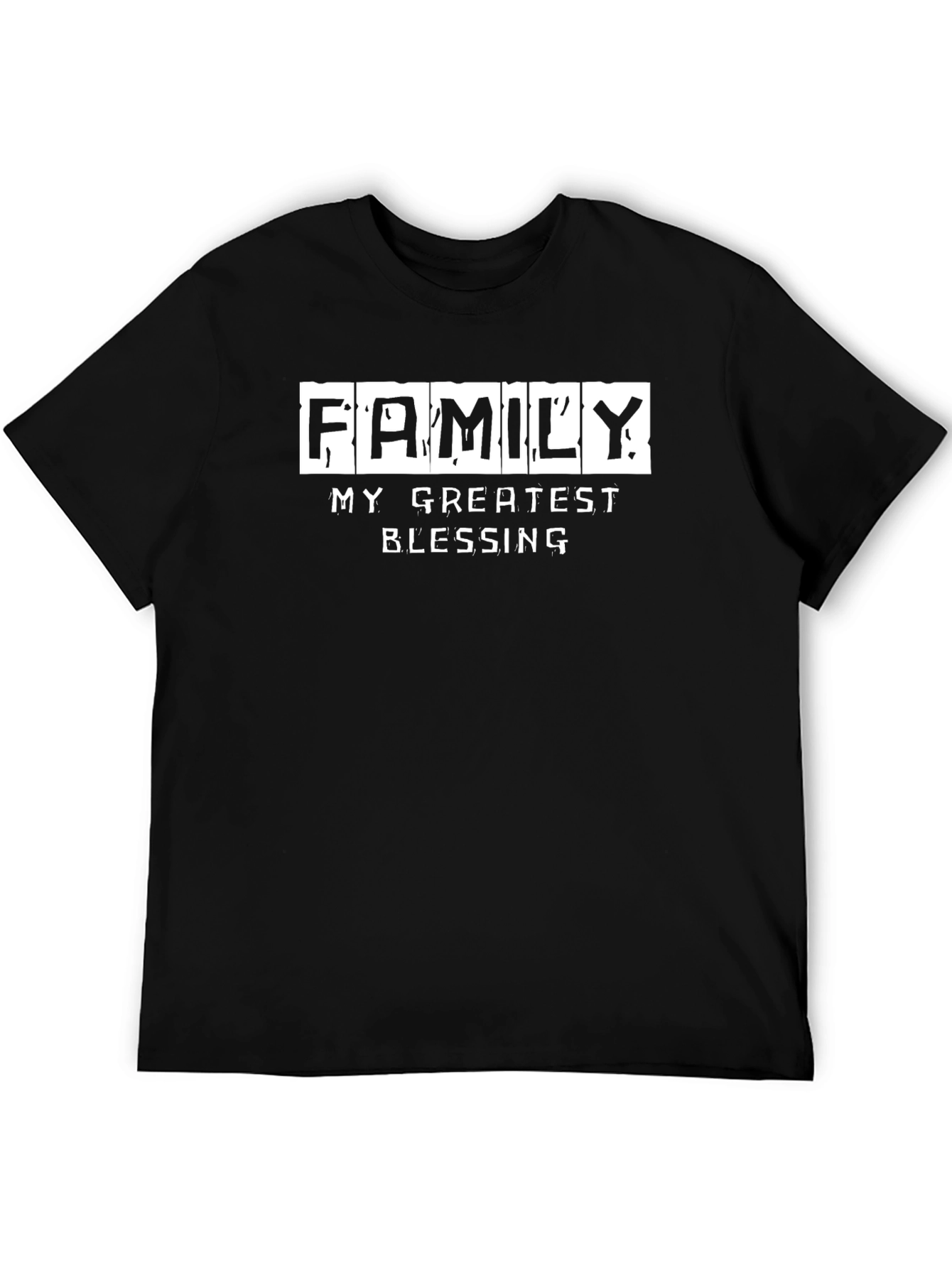 Black Family is My Greatest Blessing Black T-Shirt view 5