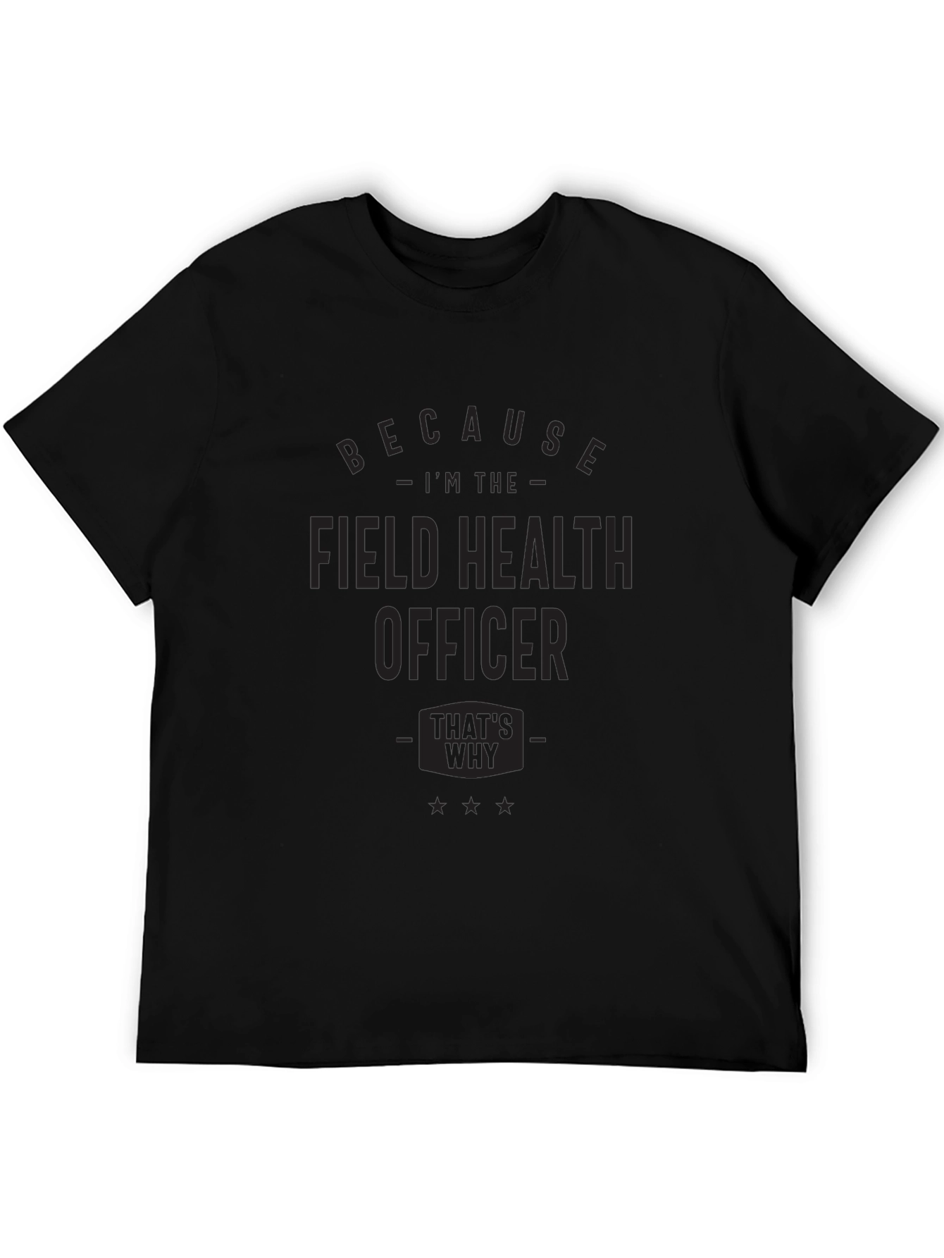 Black Field Health Officer Graphic T-Shirt view 5