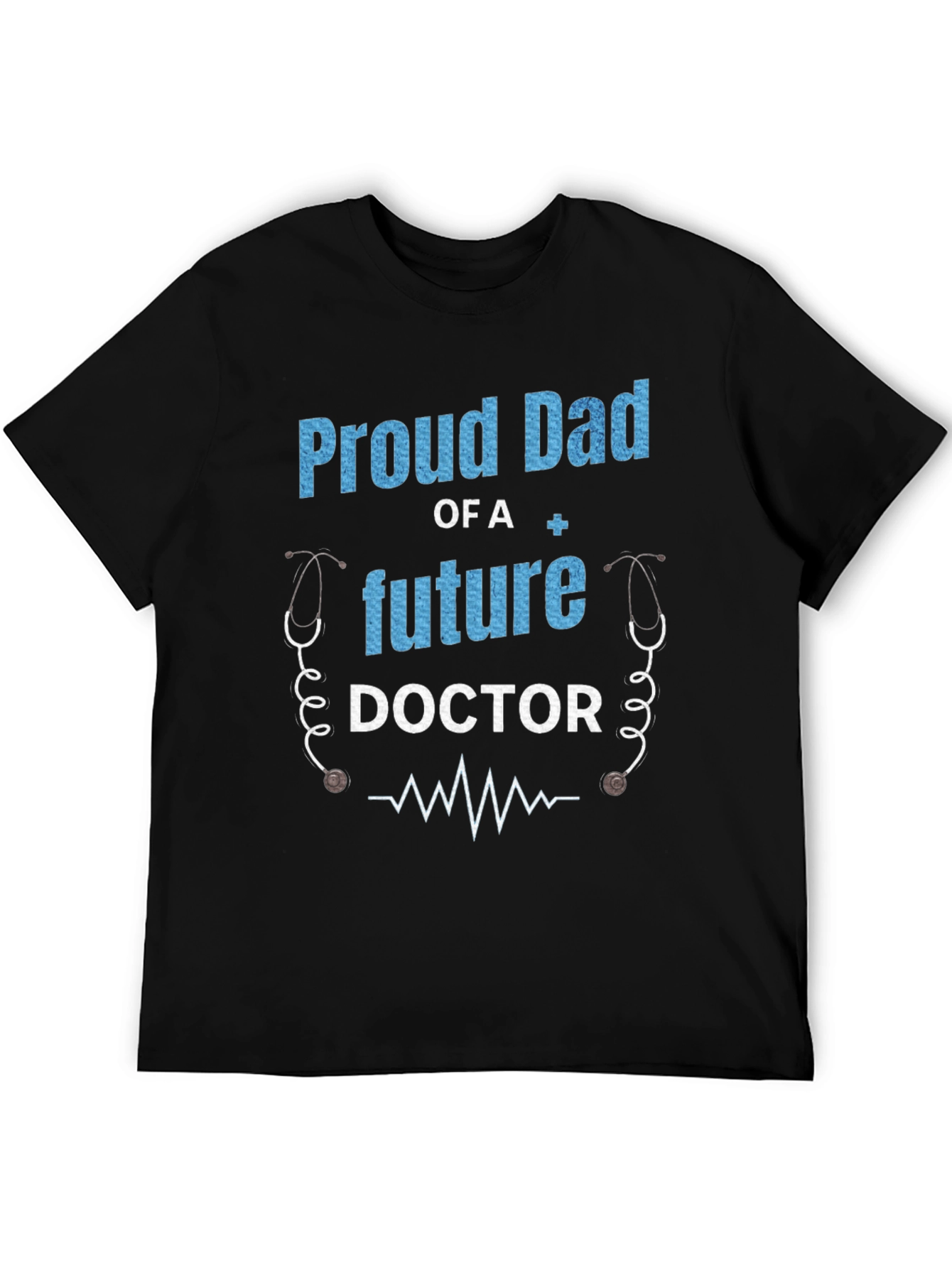 Black Proud Dad of a Future Doctor T-Shirt view 5