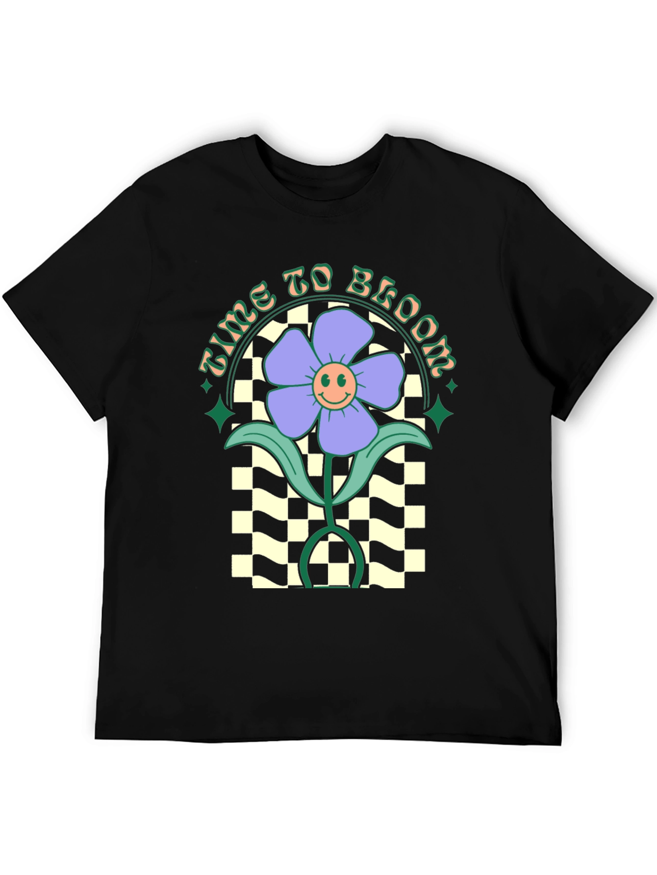 Black Time to Bloom Graphic Tee view 5
