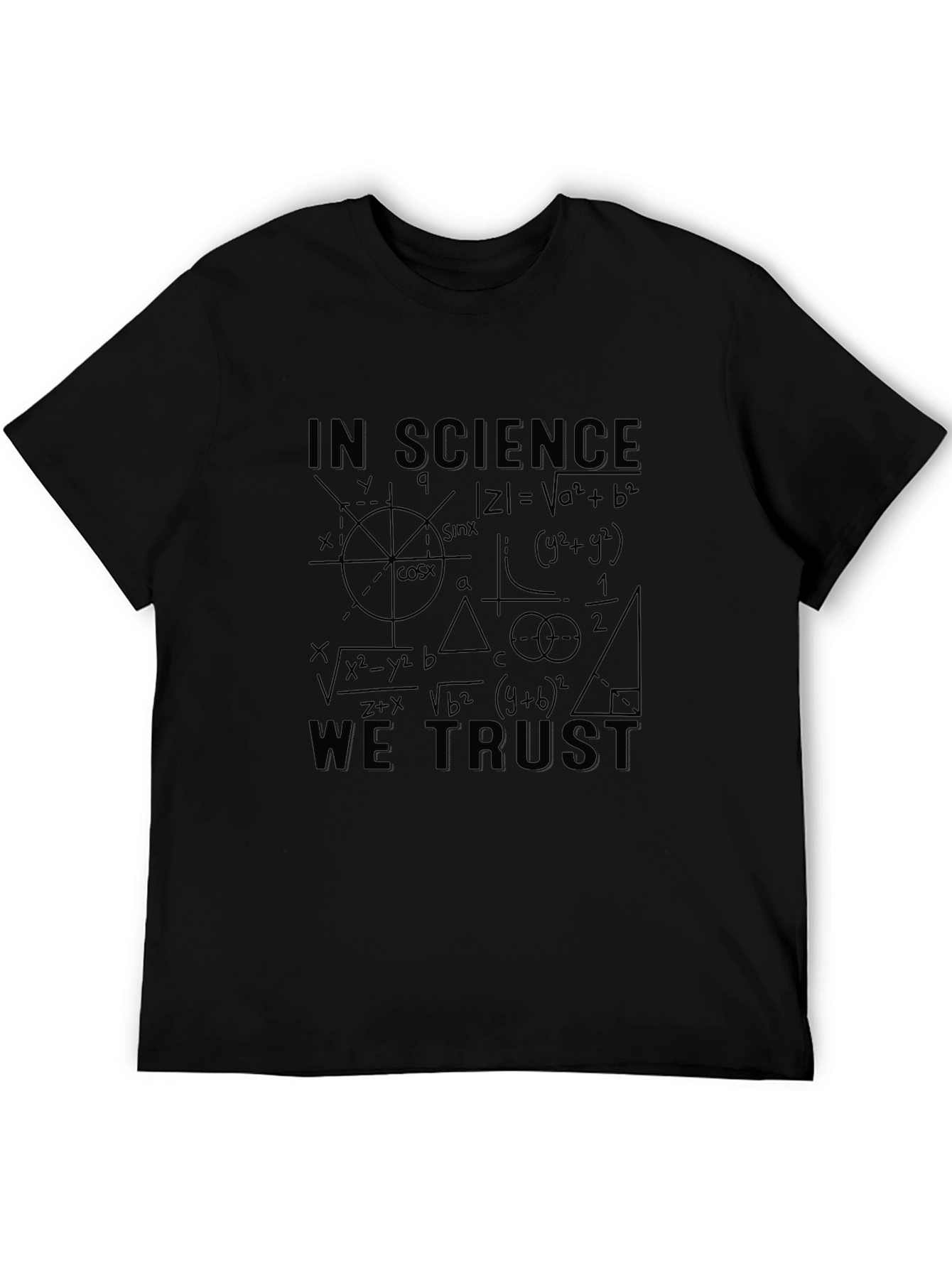 Black Science Equations Graphic Print Tee view 5