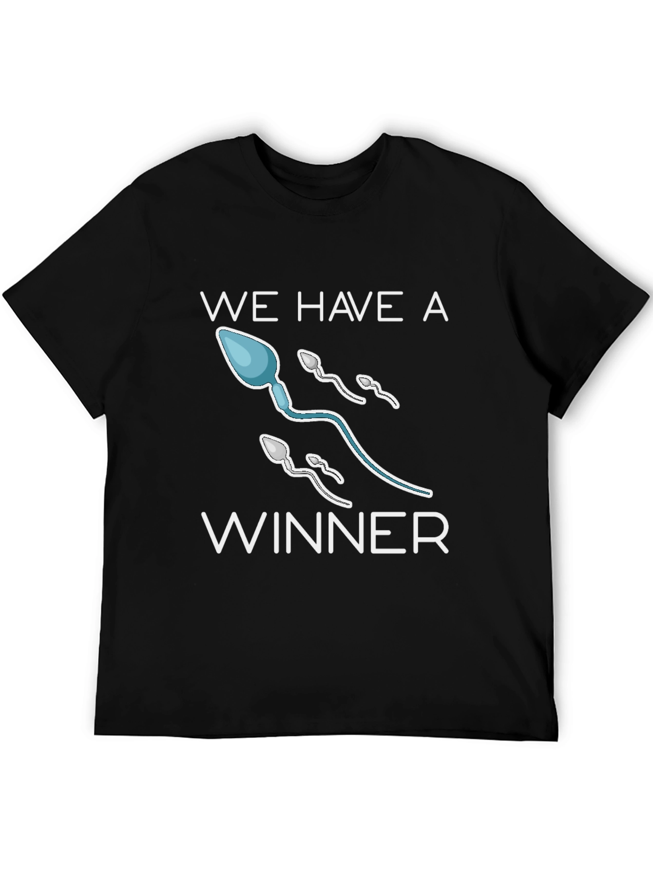 Black We Have a Winner Funny T-Shirt view 5