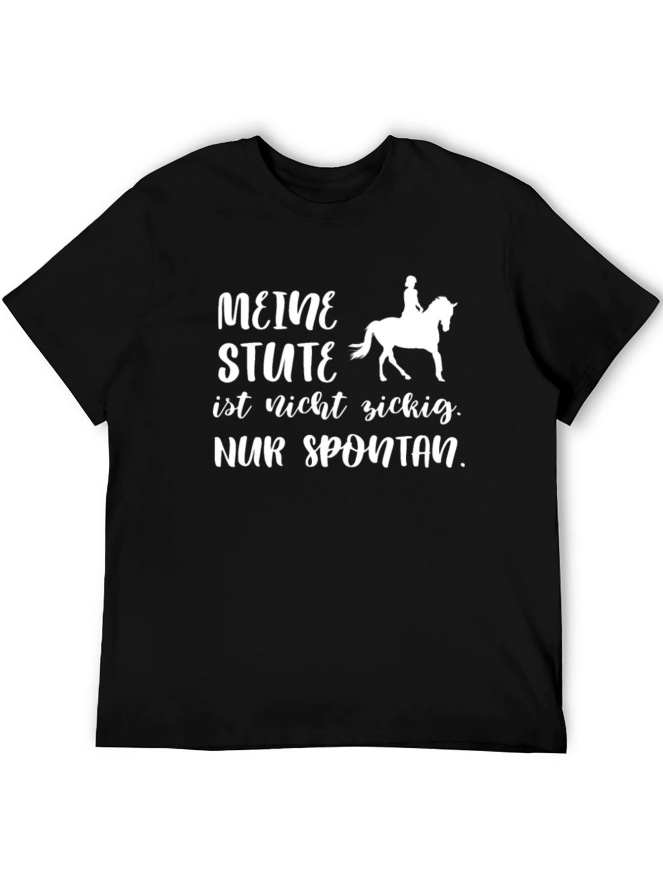 Black Funny Horse Riding T-Shirt - Meine Stute view 5