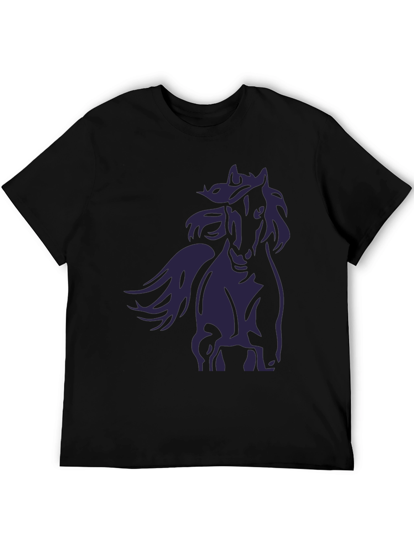 Black Black Horse Graphic T-Shirt - Stylish Men's Tee view 5
