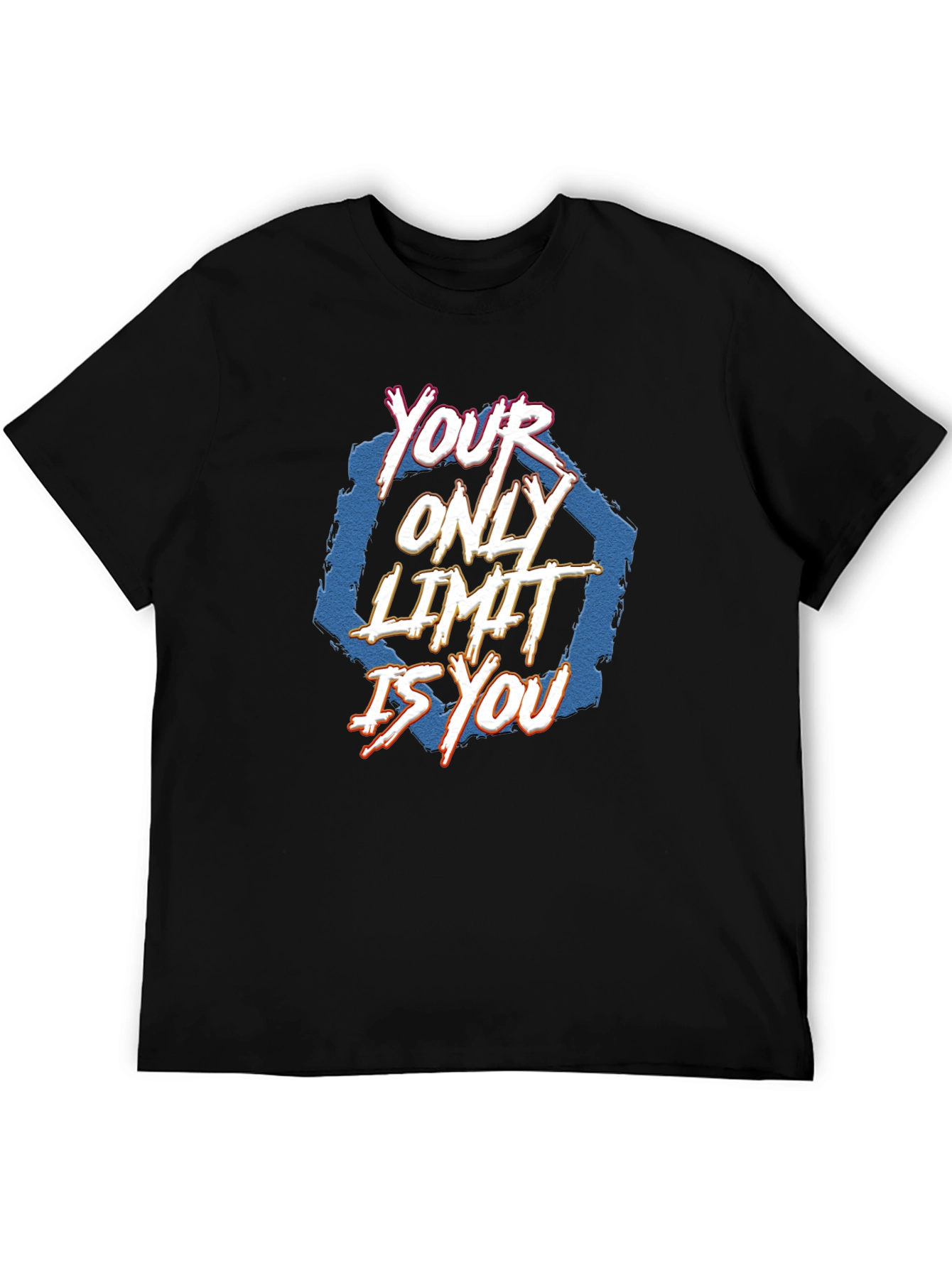 Black Your Only Limit Is You T-Shirt - Motivational Tee view 5