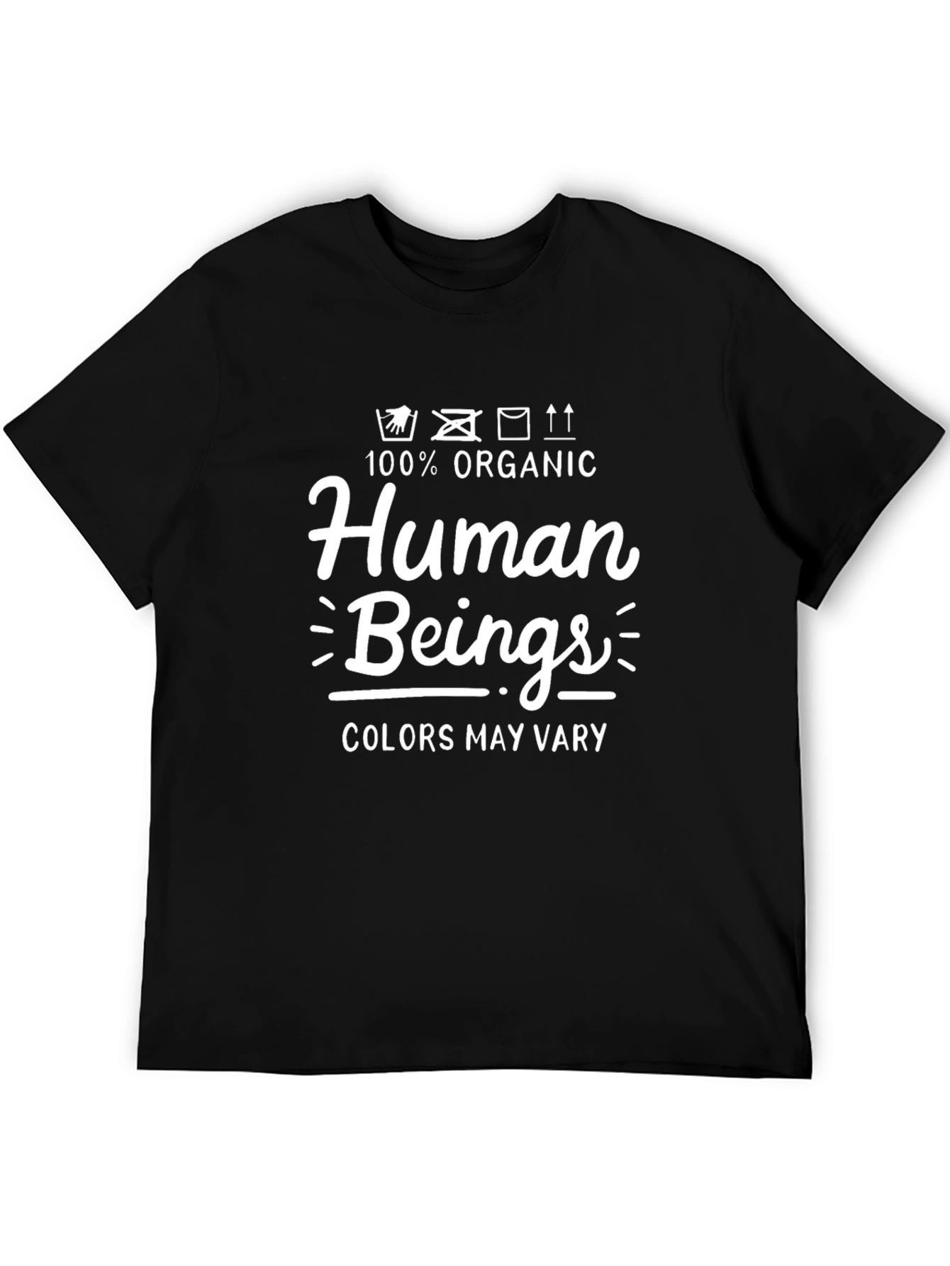 Black Organic Human Beings Graphic Tee view 5