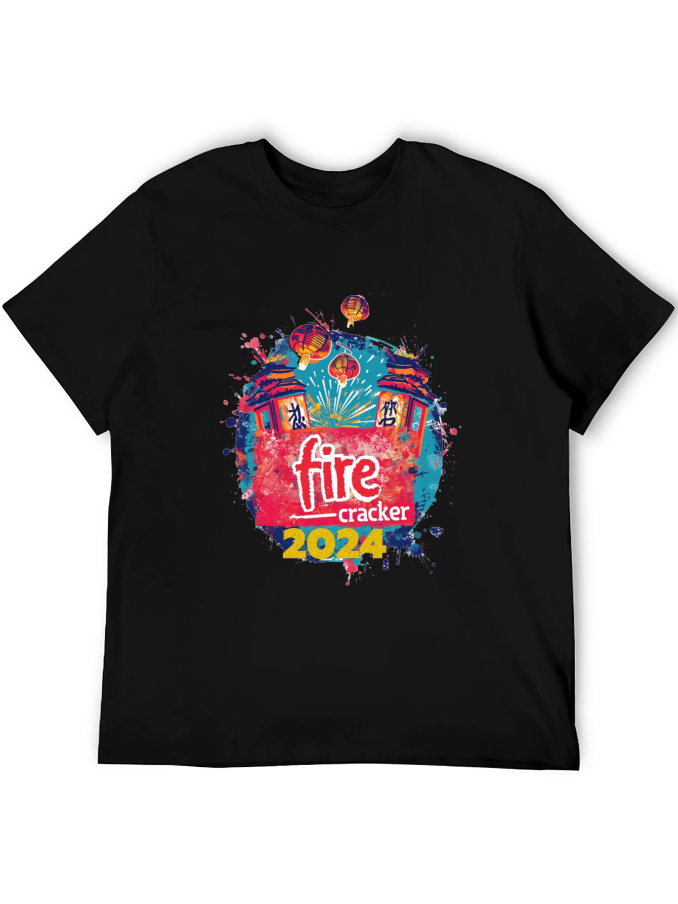 Black Firecracker 2024 Graphic T-Shirt view 5