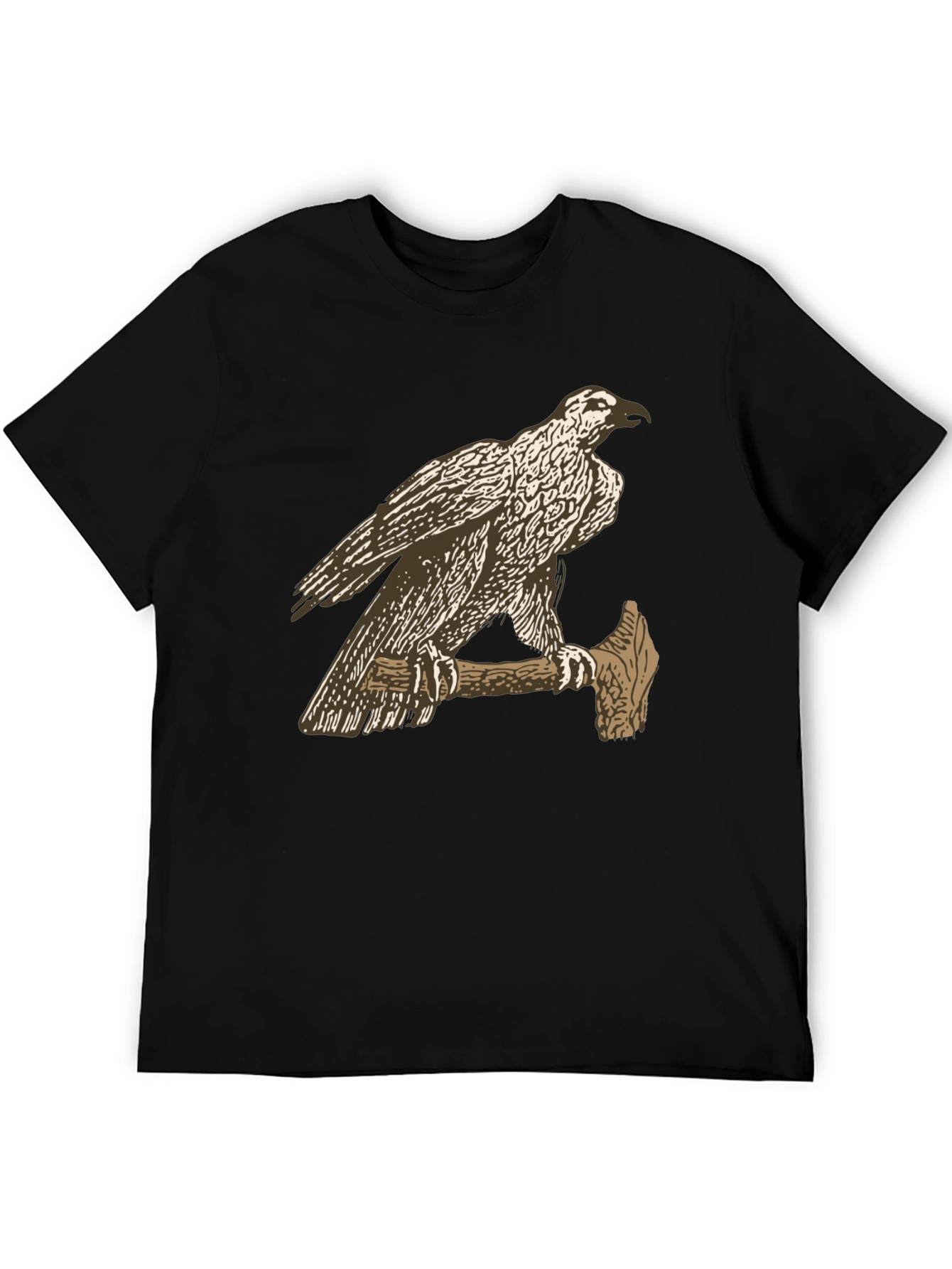Black Eagle on Axe Black T-Shirt - Unique Graphic Tee view 5