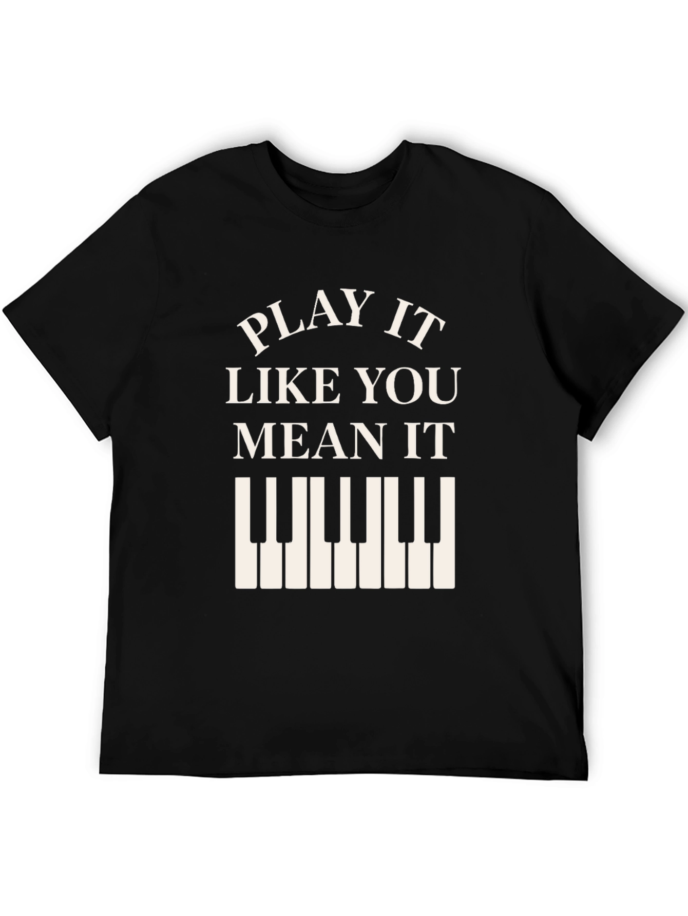 Black Play It Like You Mean It Piano T-Shirt view 5