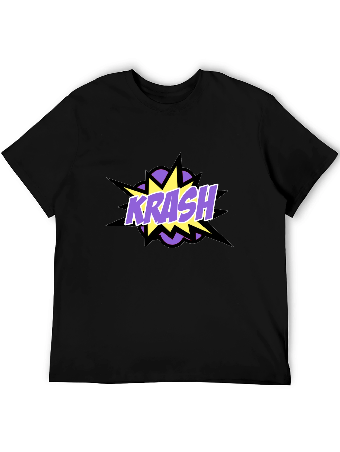 Black Krash Graphic Tee - Black Cotton Blend view 5