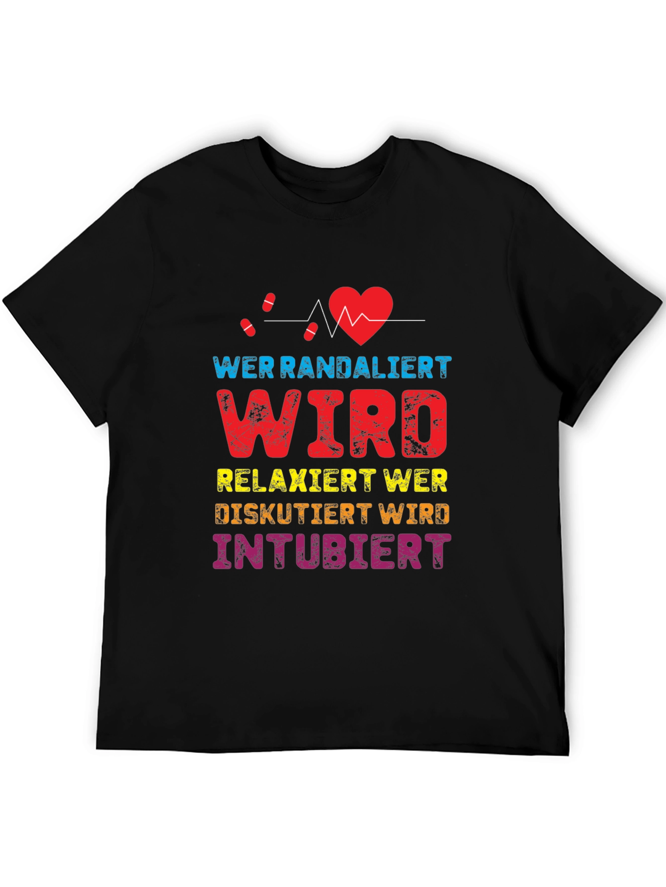 Black Wer Randaliert Funny Medical T-Shirt view 5
