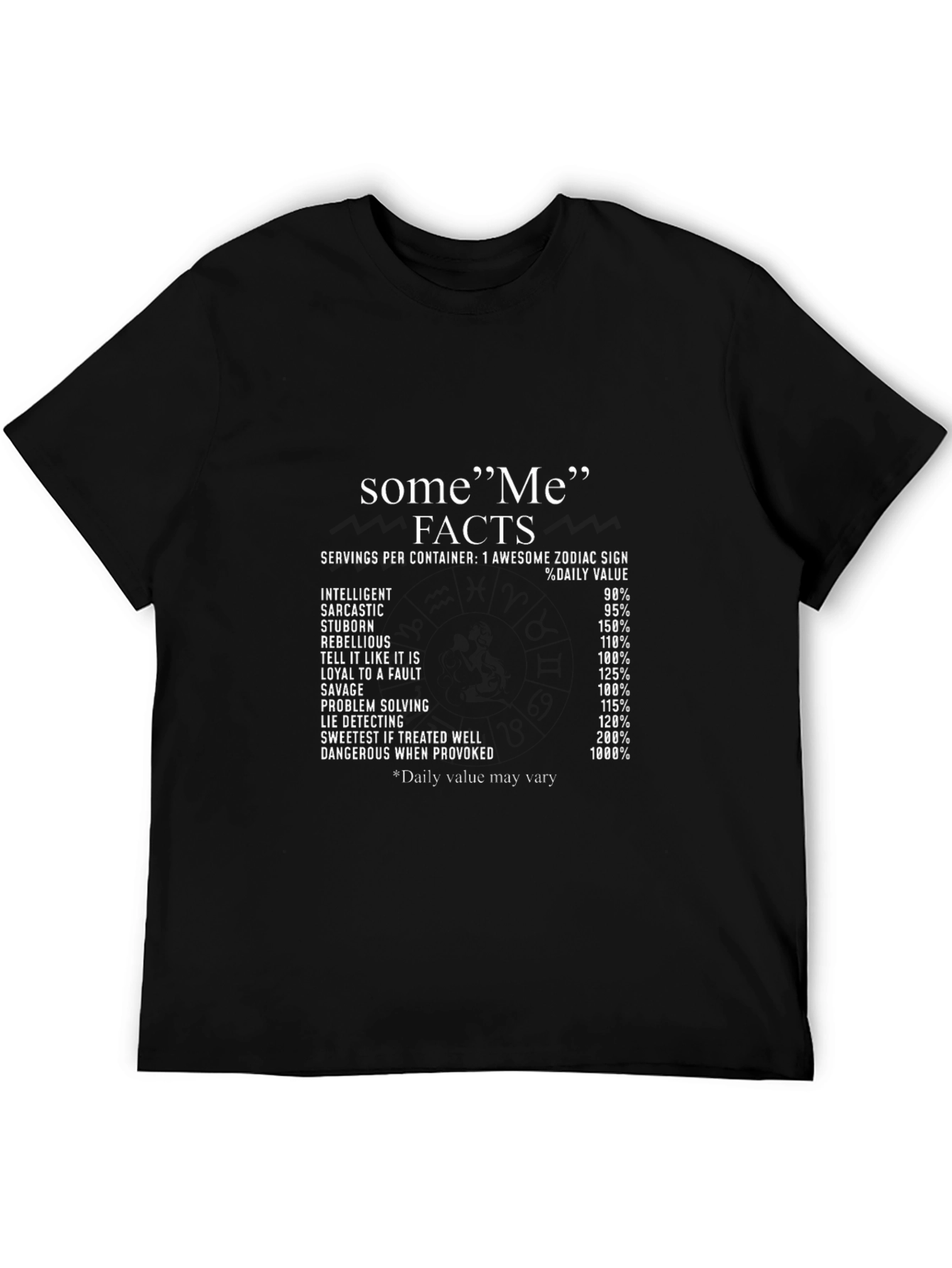 Black Funny "Some Me" Facts Graphic T-Shirt view 5
