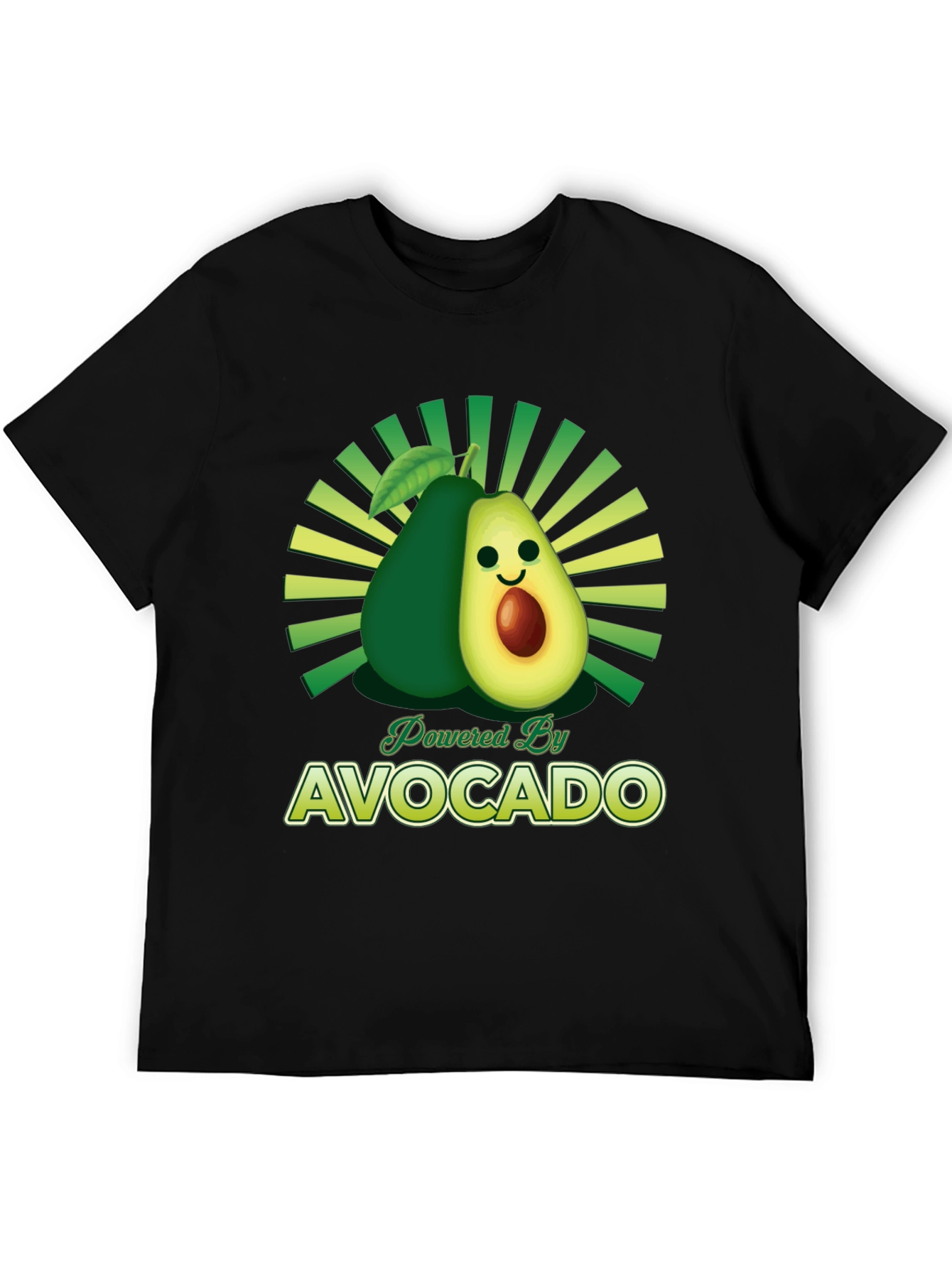Black Powered by Avocado Graphic T-Shirt view 5