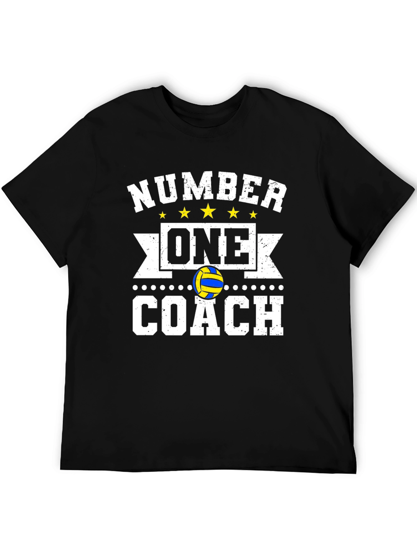 Black Number One Coach Volleyball T-Shirt view 5