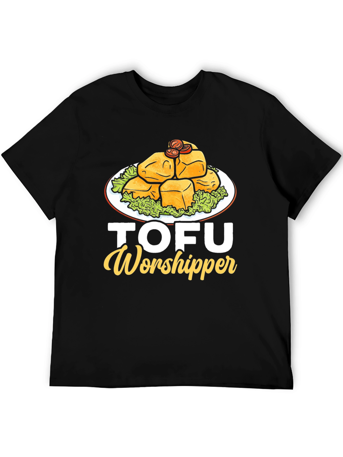 Black Tofu Worshipper Graphic T-Shirt - Vegan Friendly Apparel view 5