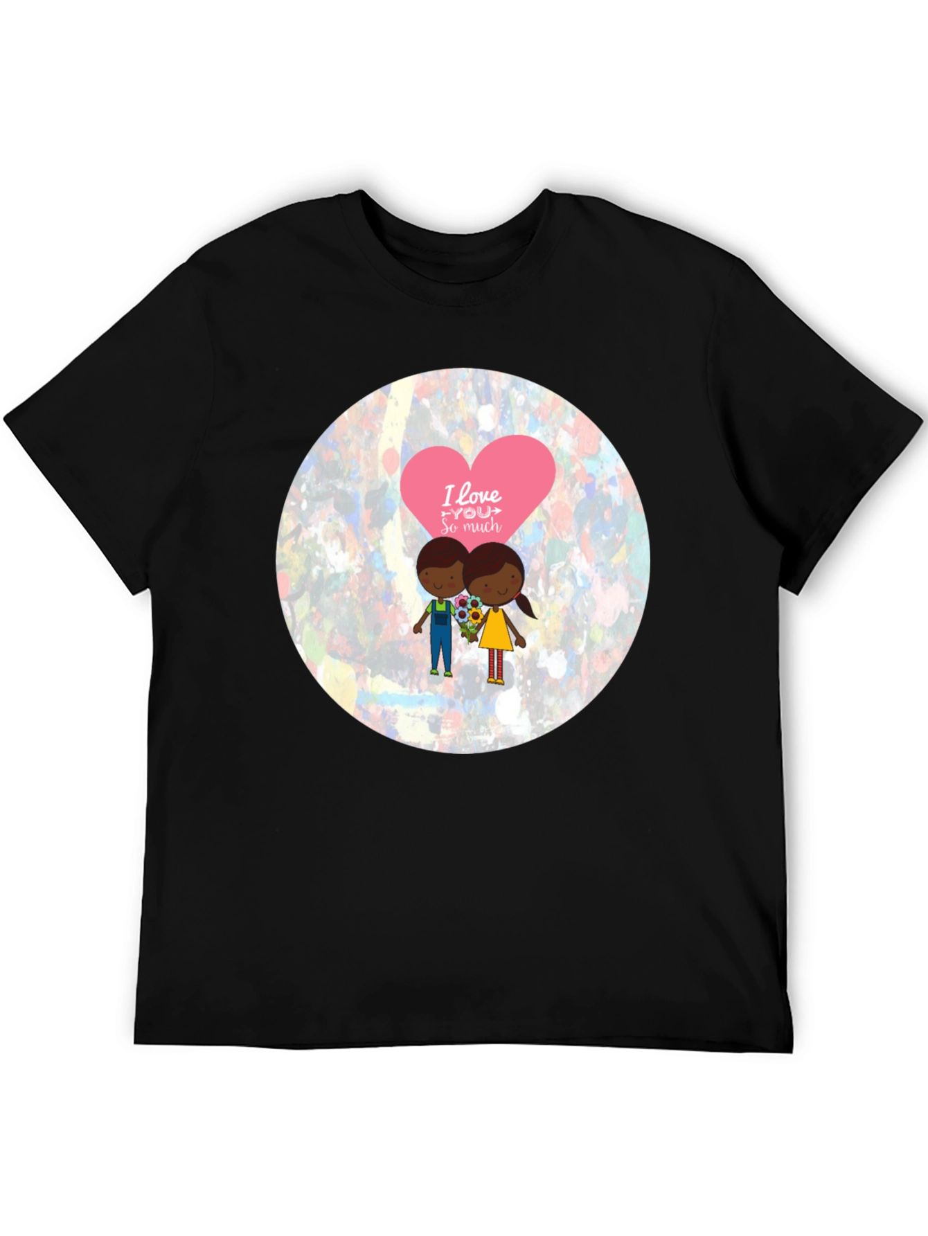 Black I Love You Graphic Tee view 5