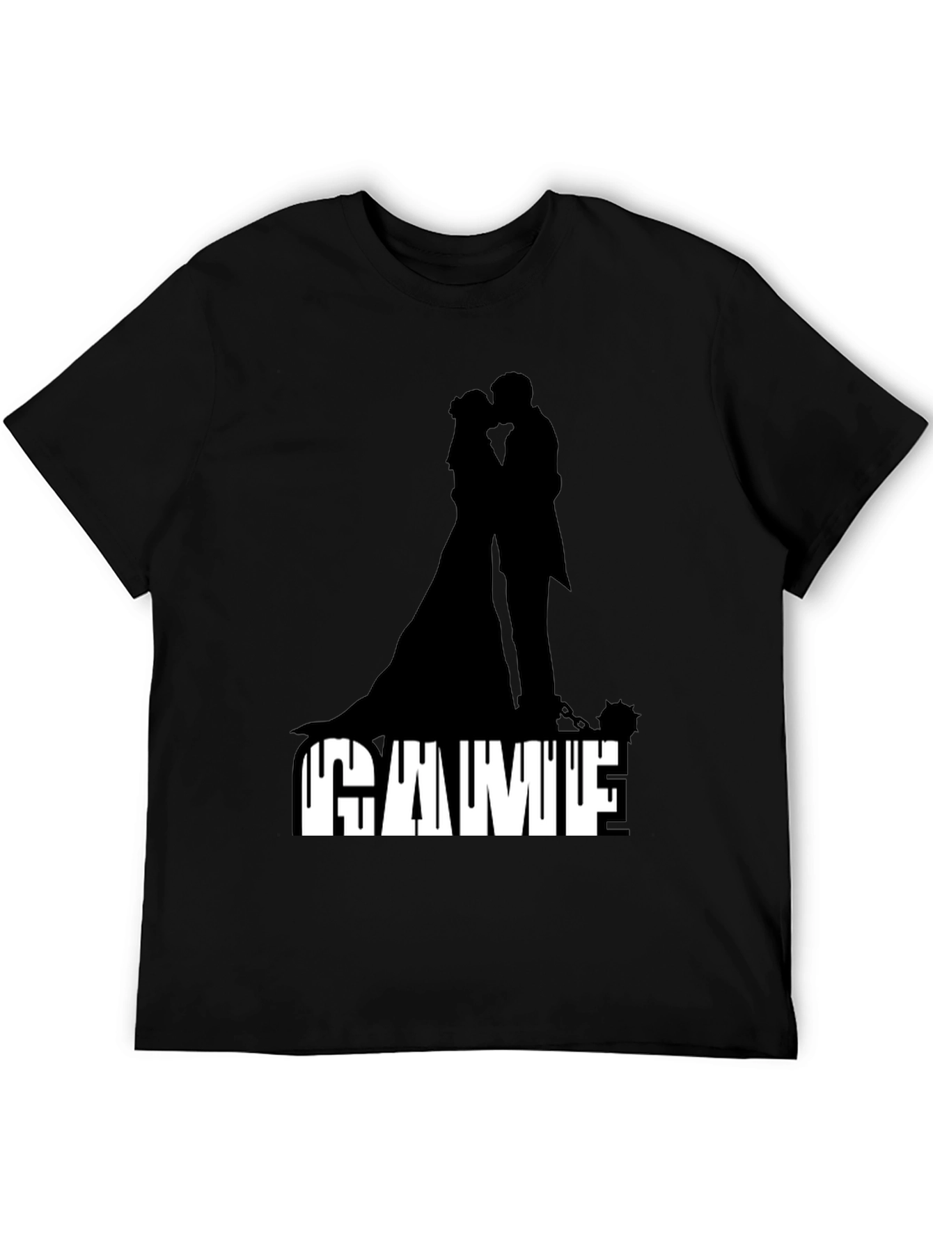 Black Gamufe Wedding Silhouette Graphic Tee - Black view 5