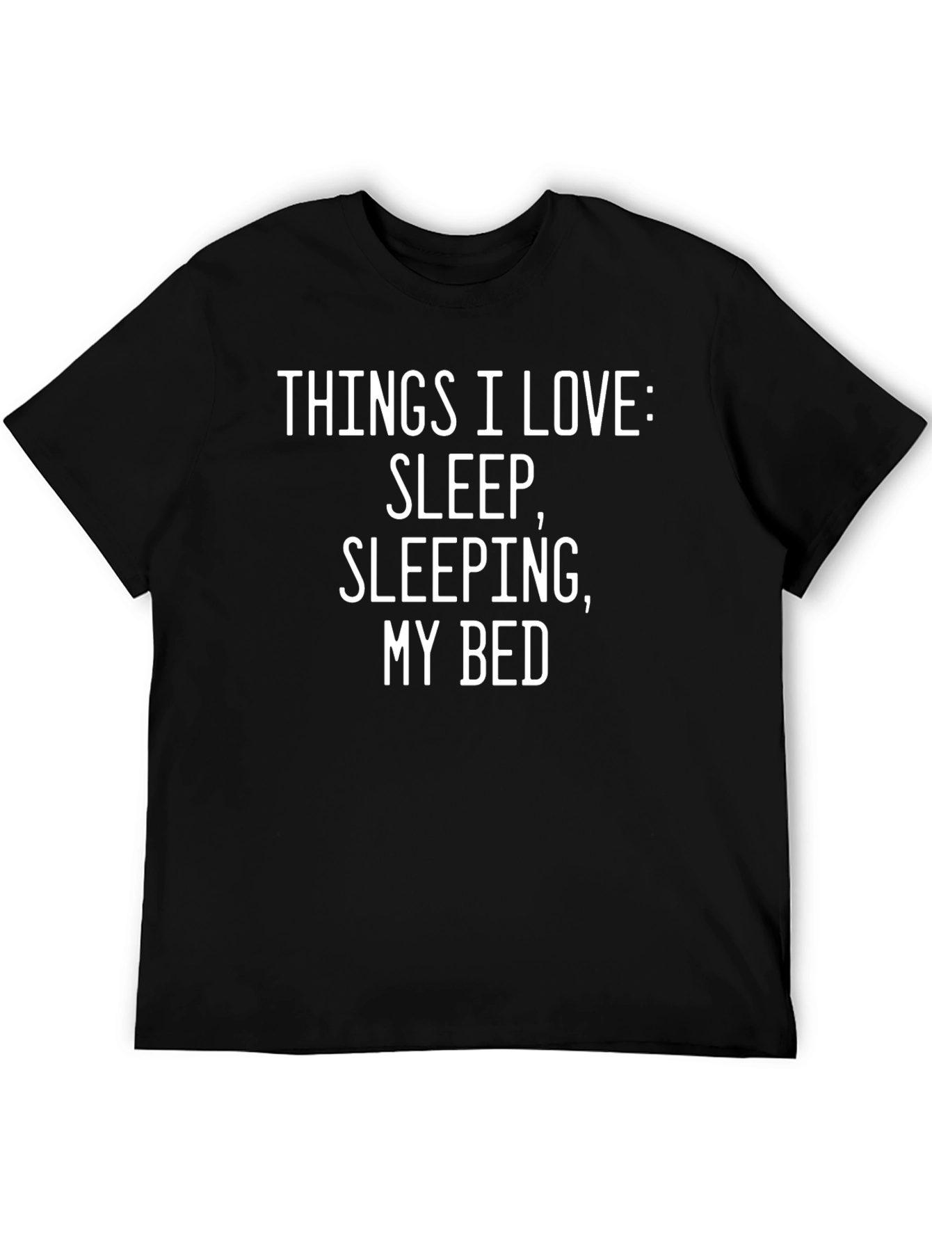 Black Funny Sleep Lover Black T-Shirt view 5