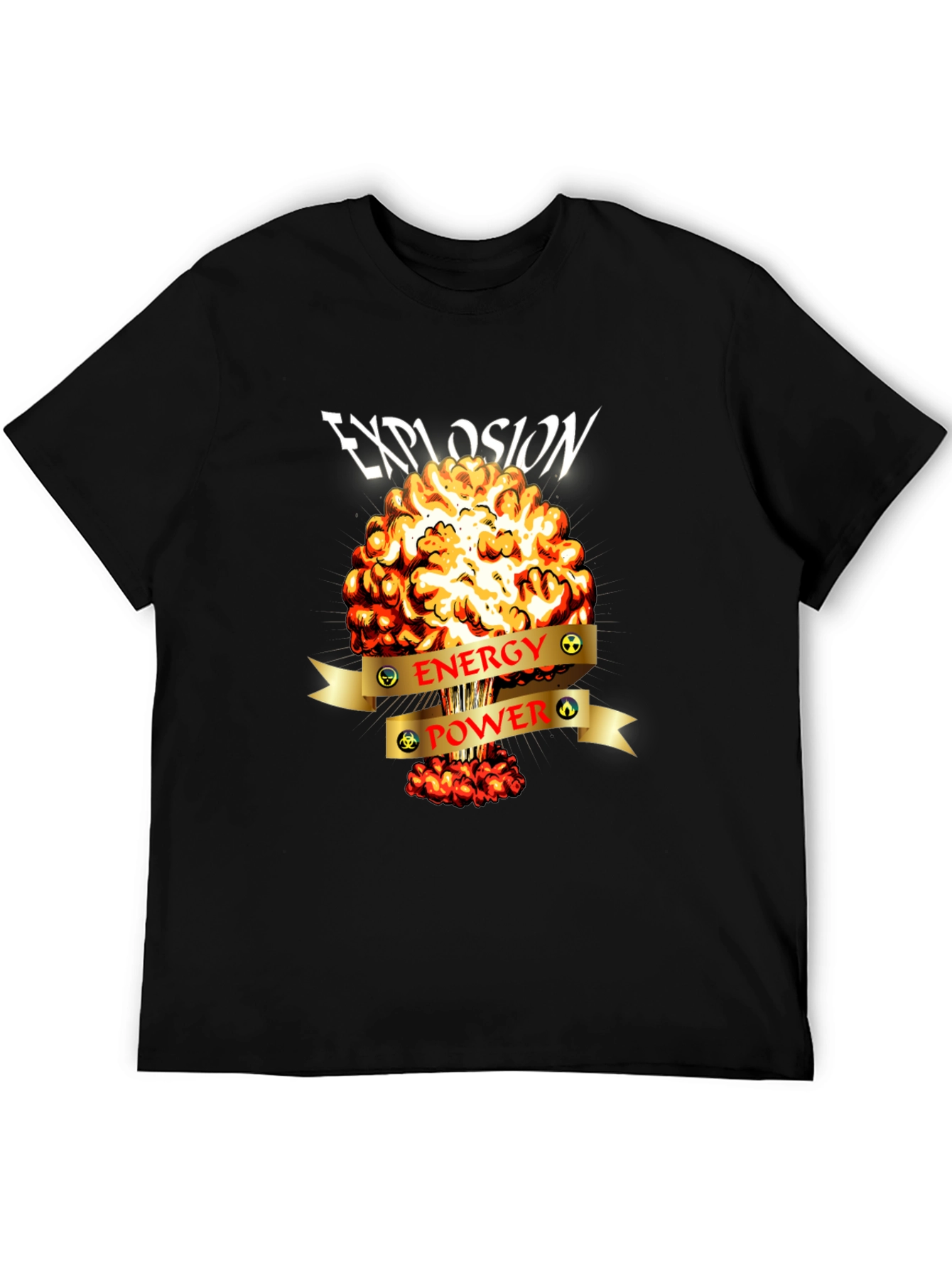 Black Explosion Energy Power Graphic Tee view 5