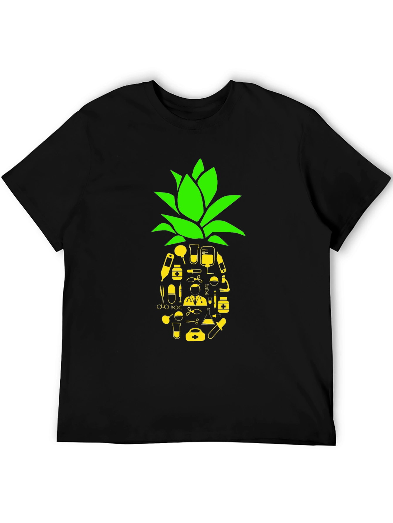 Black Medical Pineapple Graphic Tee view 5