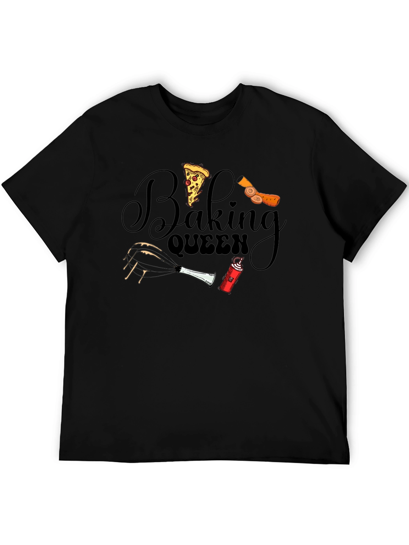 Black Baking Queen Graphic T-Shirt view 5