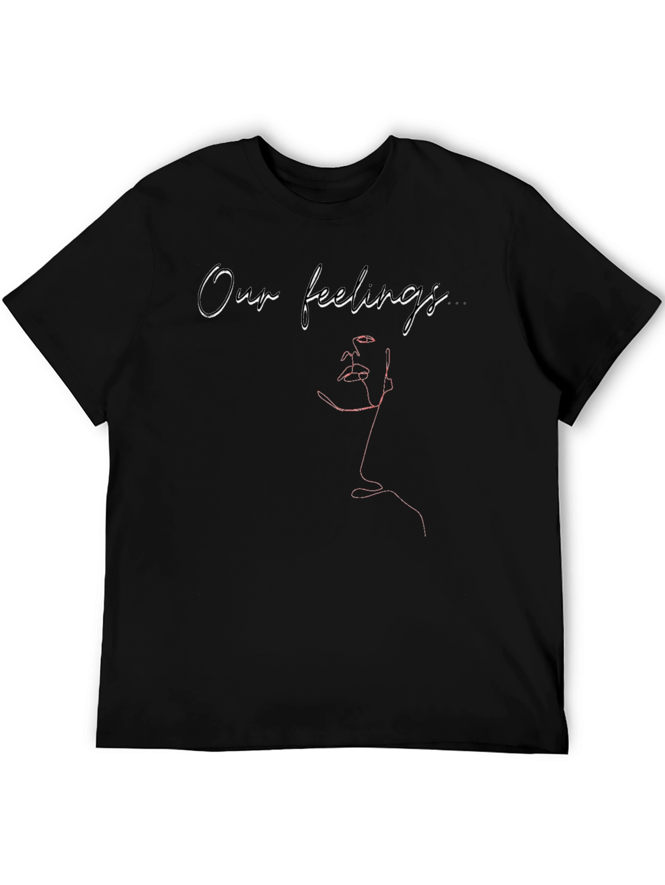 Black Emotional Expression T-Shirt - Black view 5