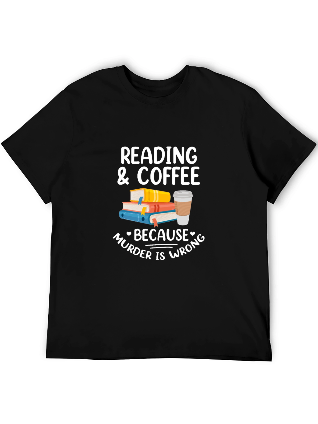 Black Reading & Coffee T-Shirt view 5