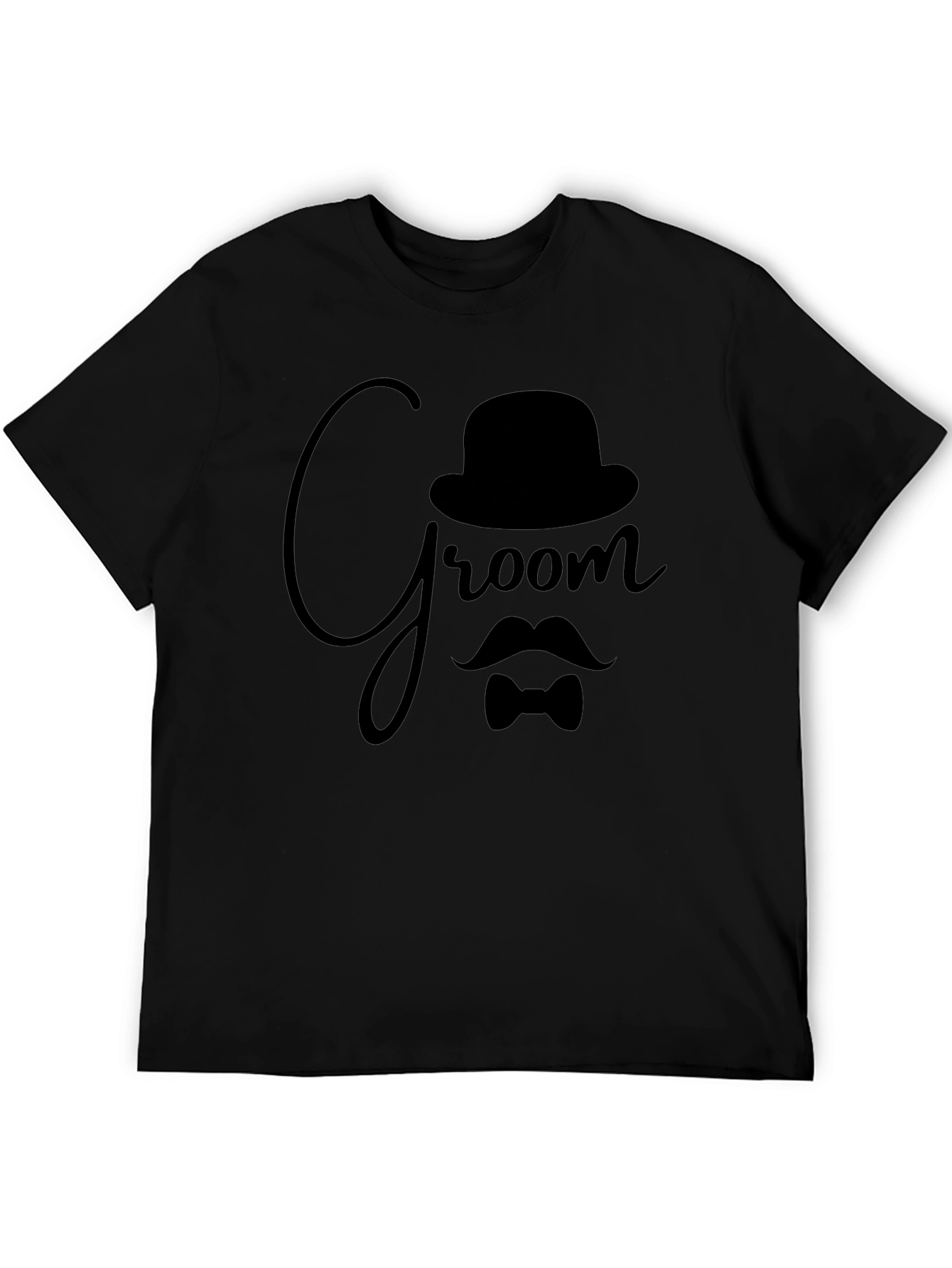 Black Groom T-Shirt - Wedding Party Tee view 5