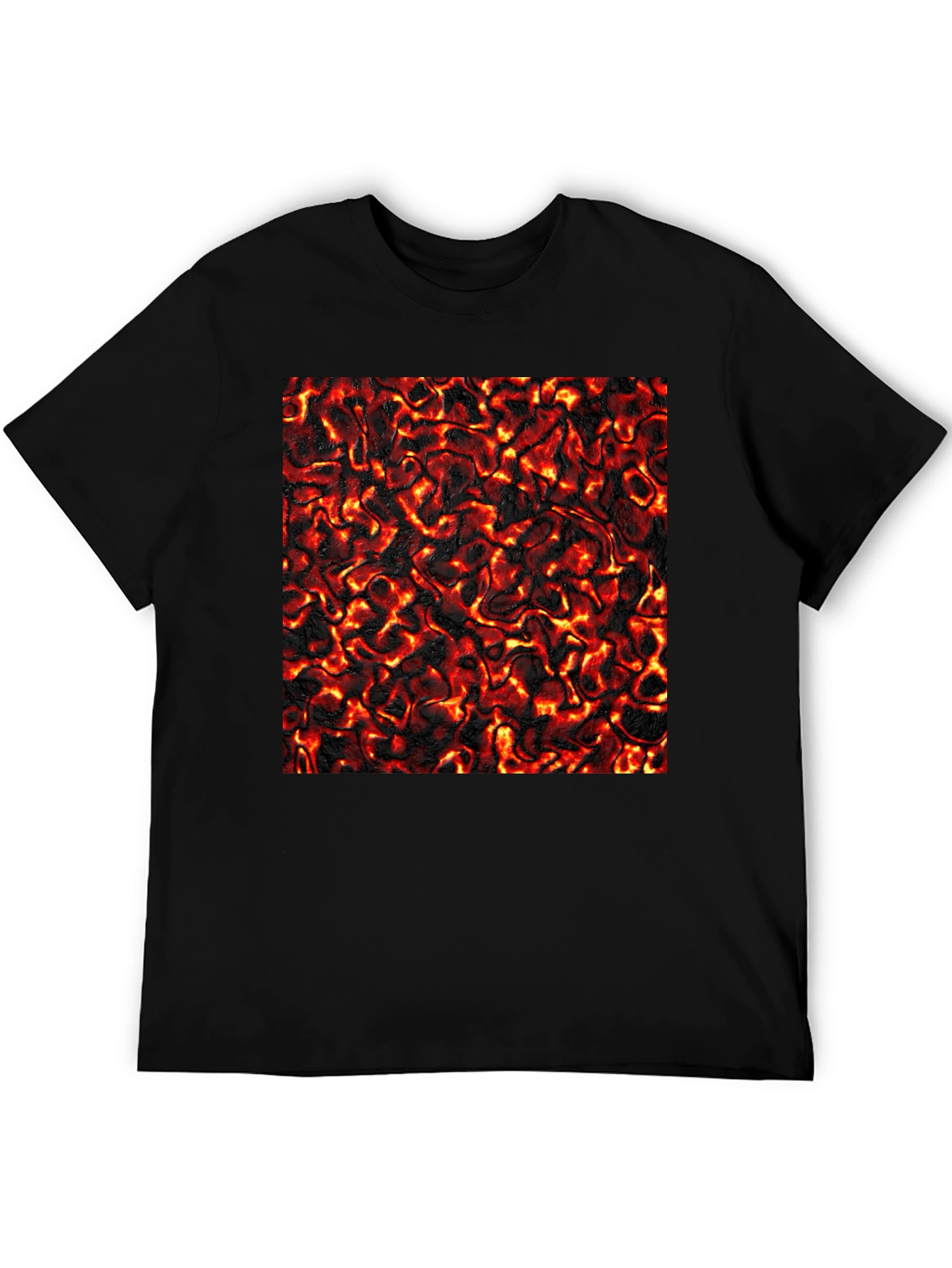 Black Lava Flow Graphic Tee - Cool Black T-Shirt view 5