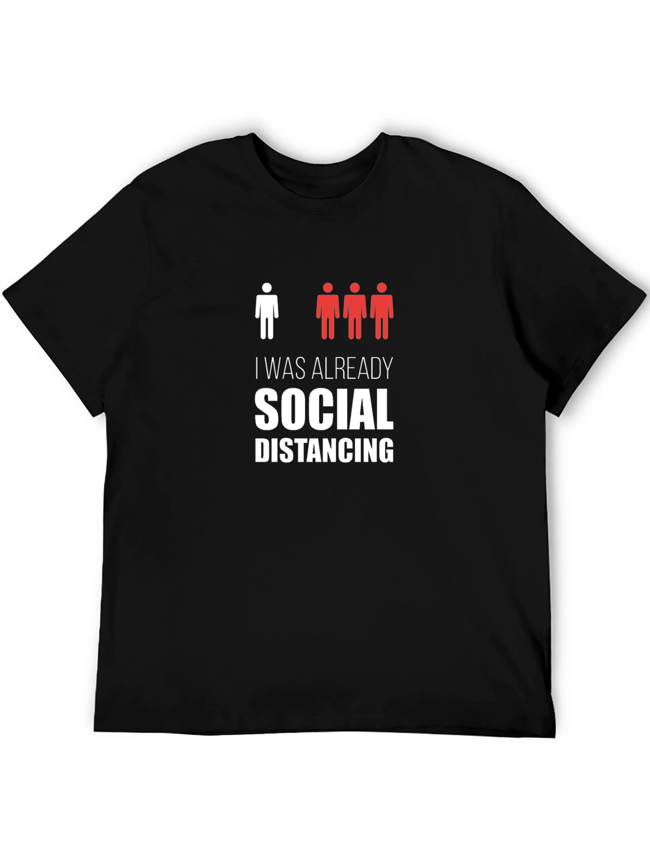 Black Social Distancing T-Shirt view 5