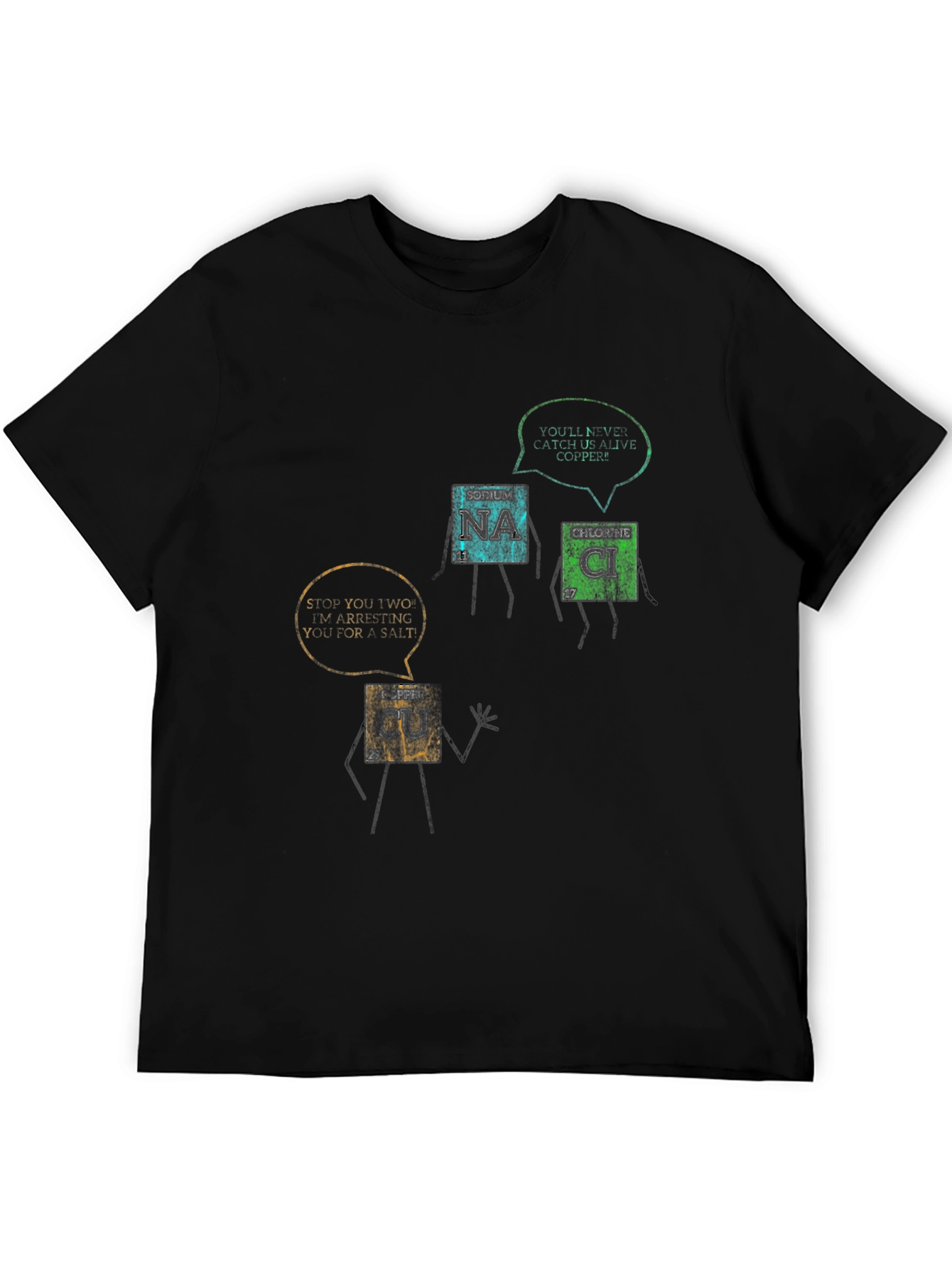 Black Funny Chemistry T-Shirt: Periodic Table Pun view 5
