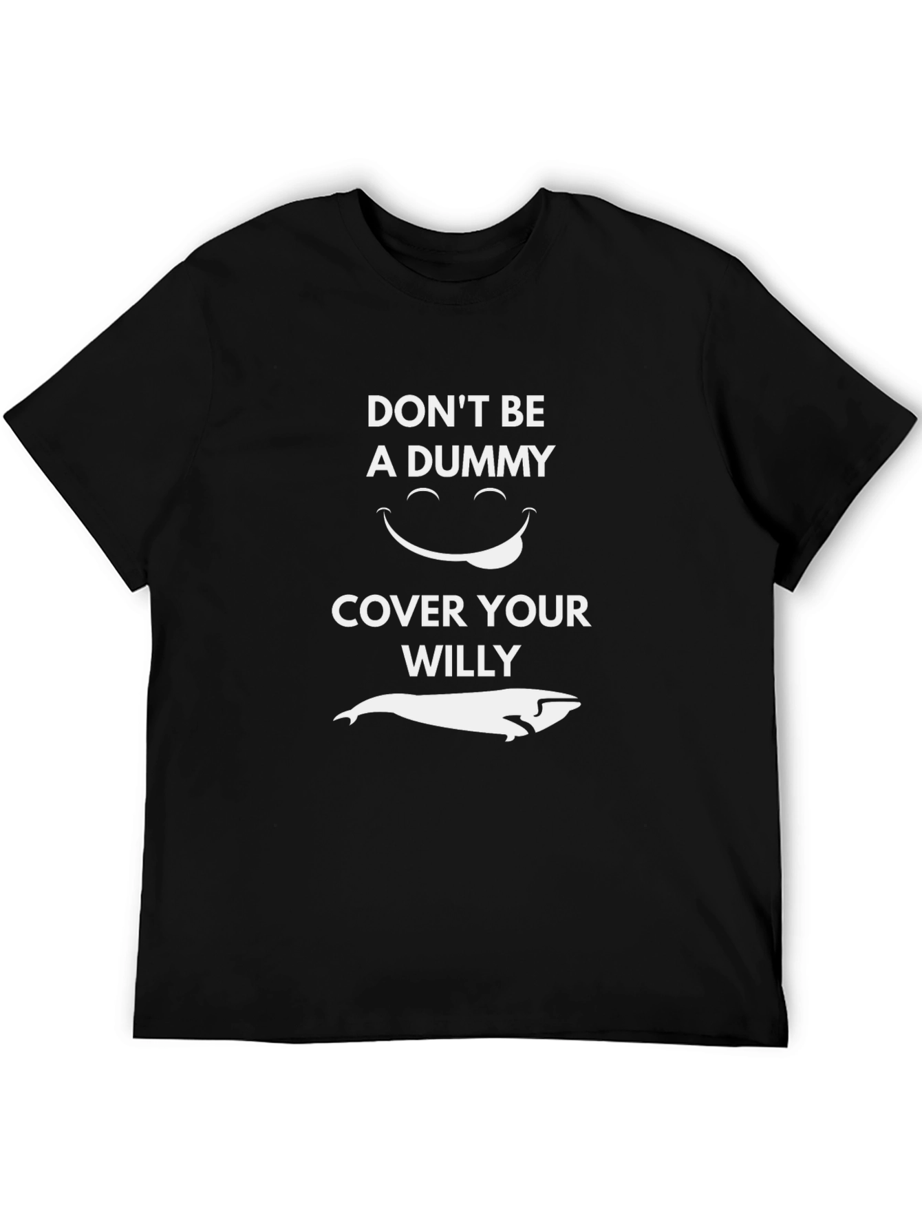 Black Don't Be A Dummy Whale Graphic Tee view 5