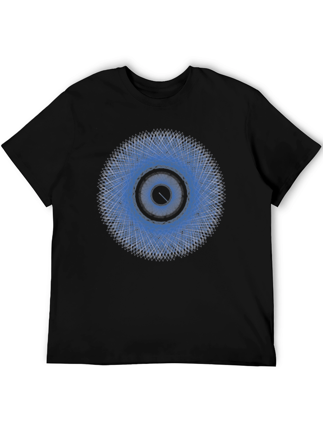 Black Geometric Pattern Tee - Eye Design view 5