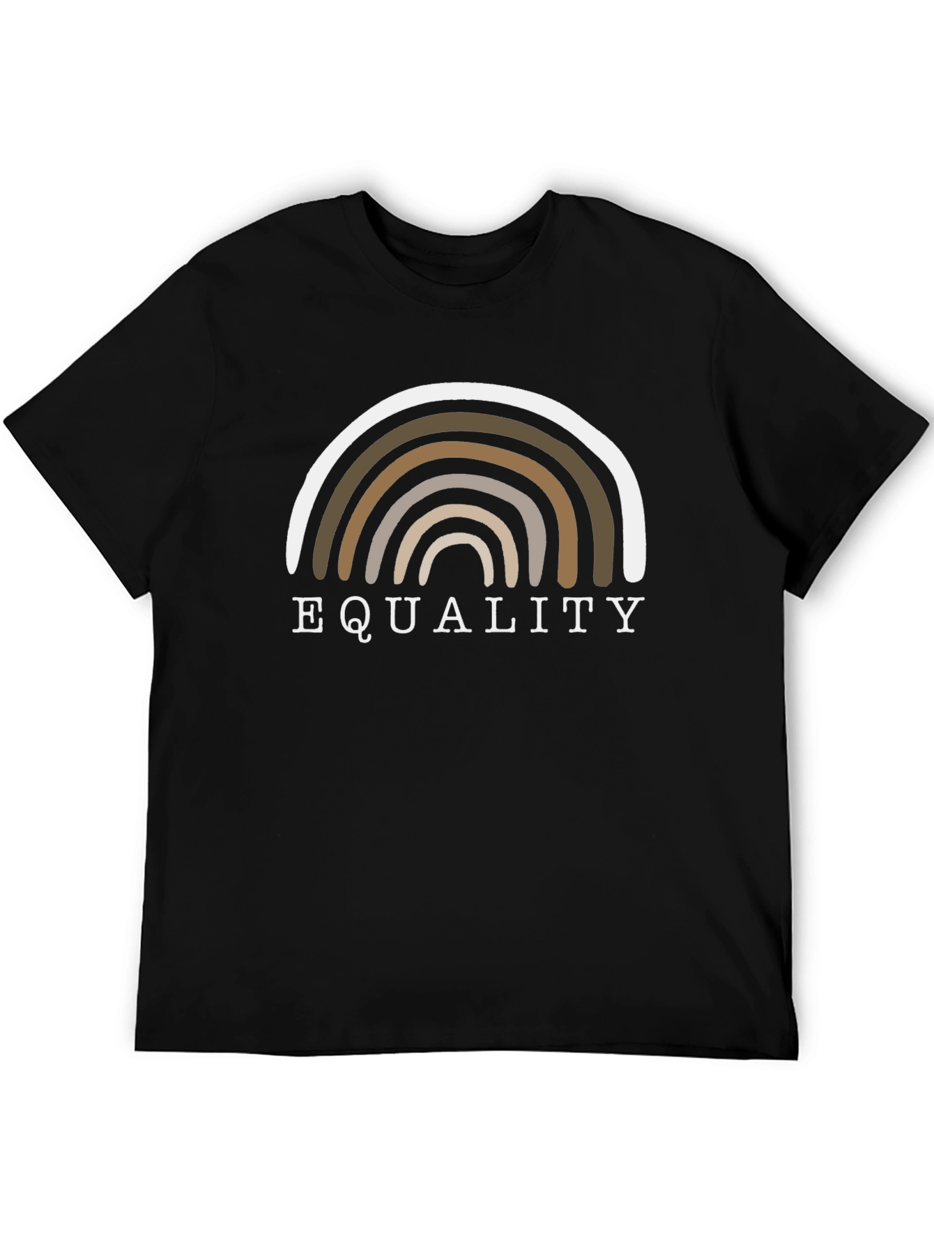 Black Equality Rainbow Graphic Tee - Soft Cotton Blend view 5
