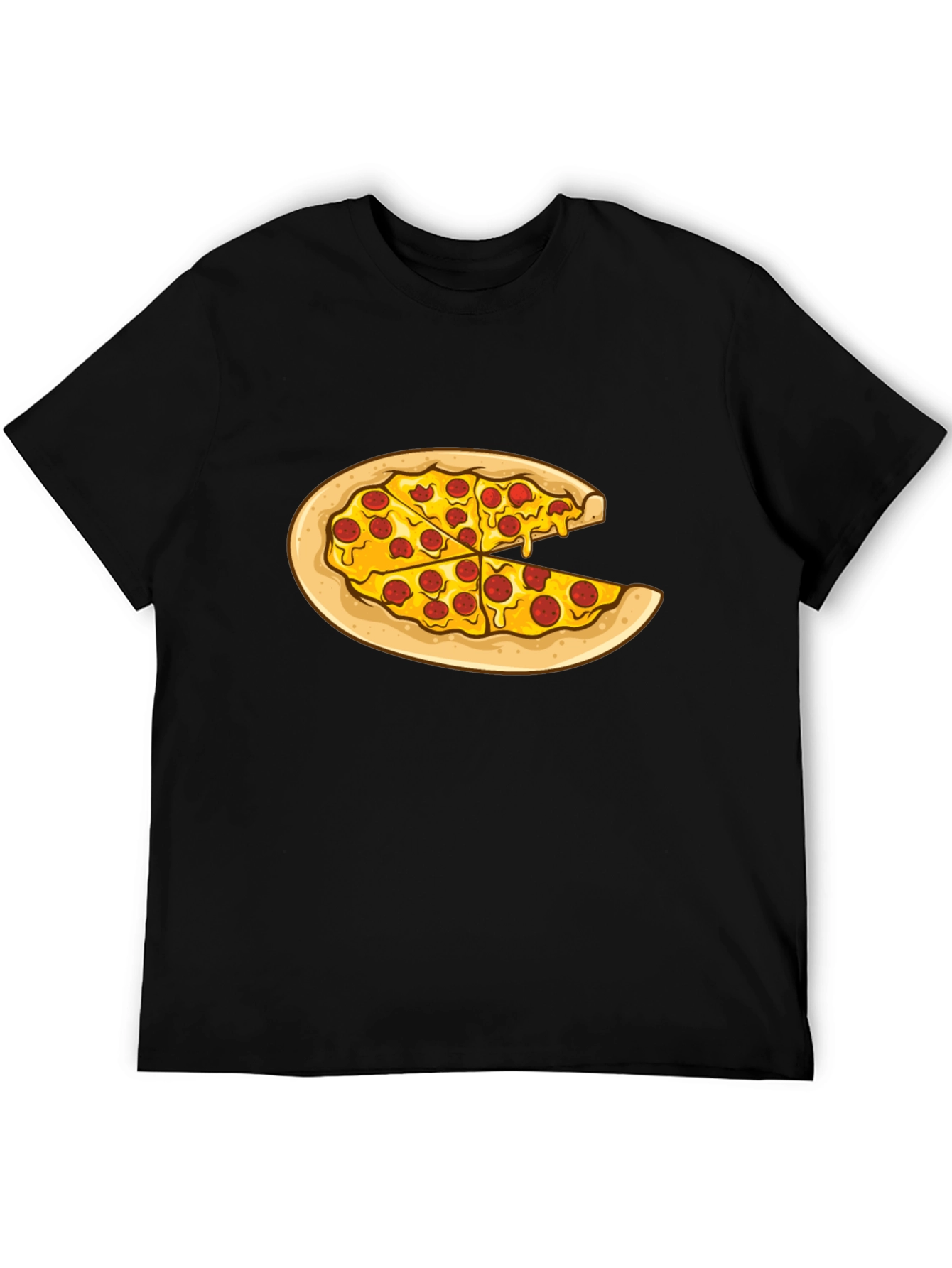 Black Pizza Slice Graphic Tee - Casual Comfort view 5