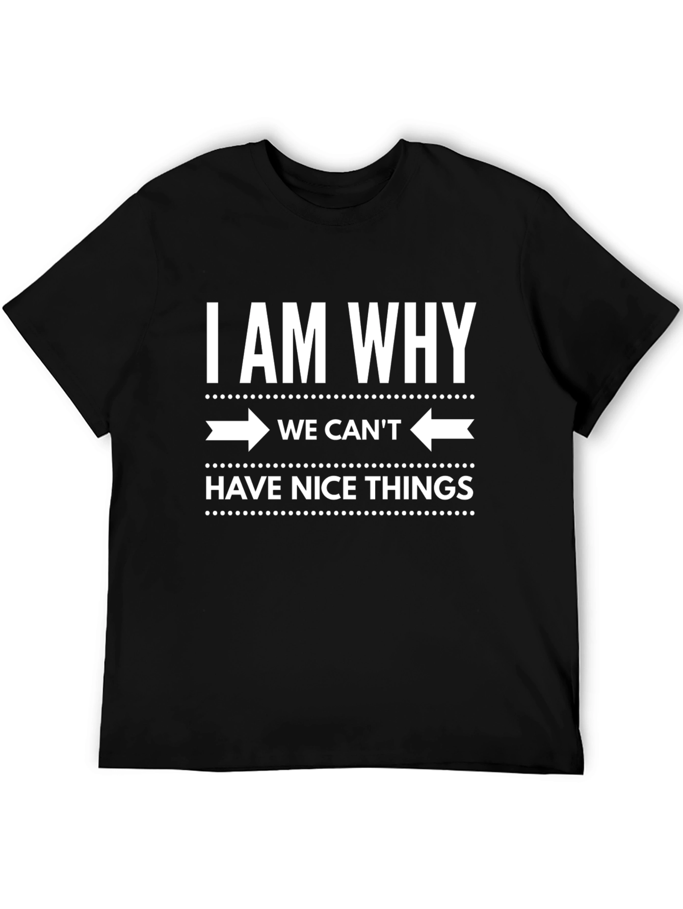 Black I Am Why We Can't Have Nice Things Graphic Tee view 5