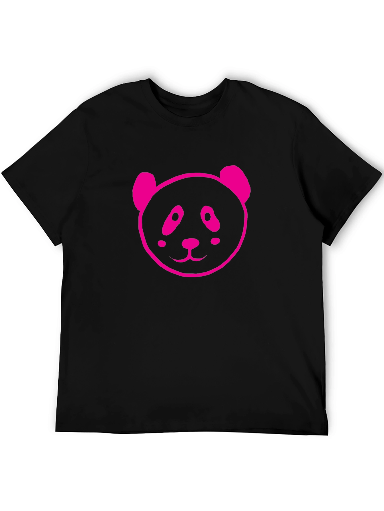 Black Panda Graphic Tee - Black Cotton Blend Shirt view 5