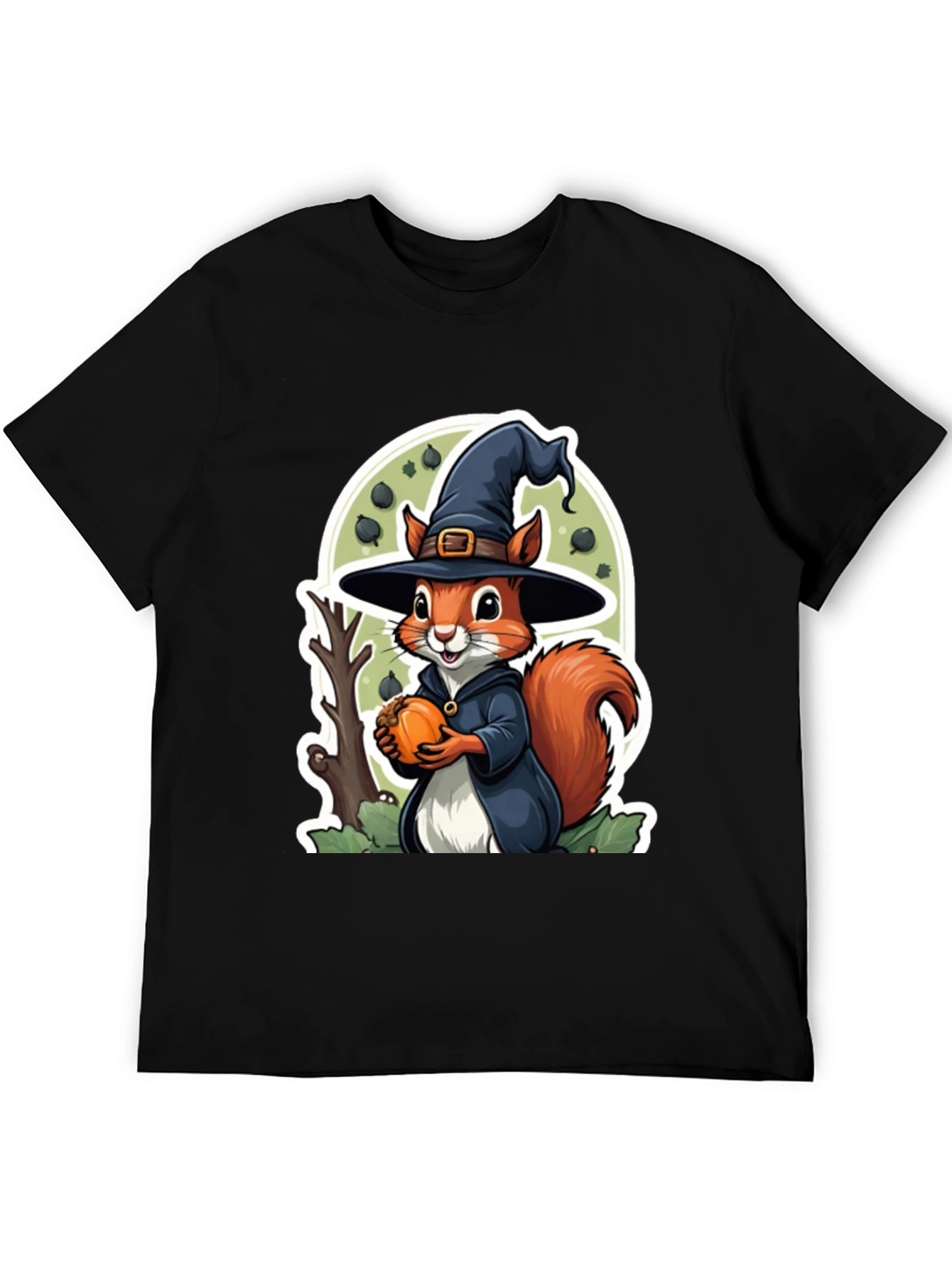 Black Halloween Squirrel Graphic Tee view 5