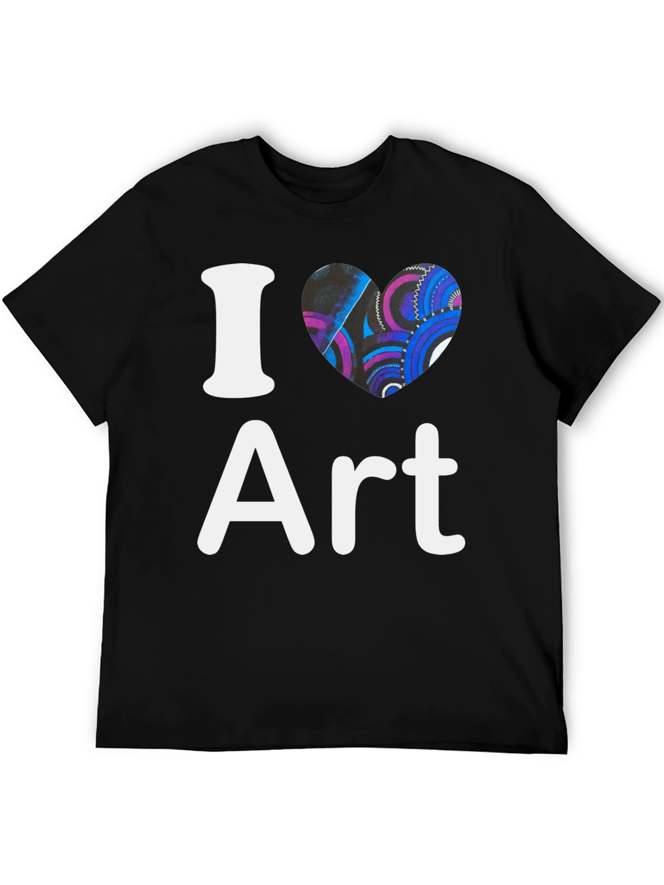 Black I Heart Art Graphic T-Shirt - Artistic Expression view 5