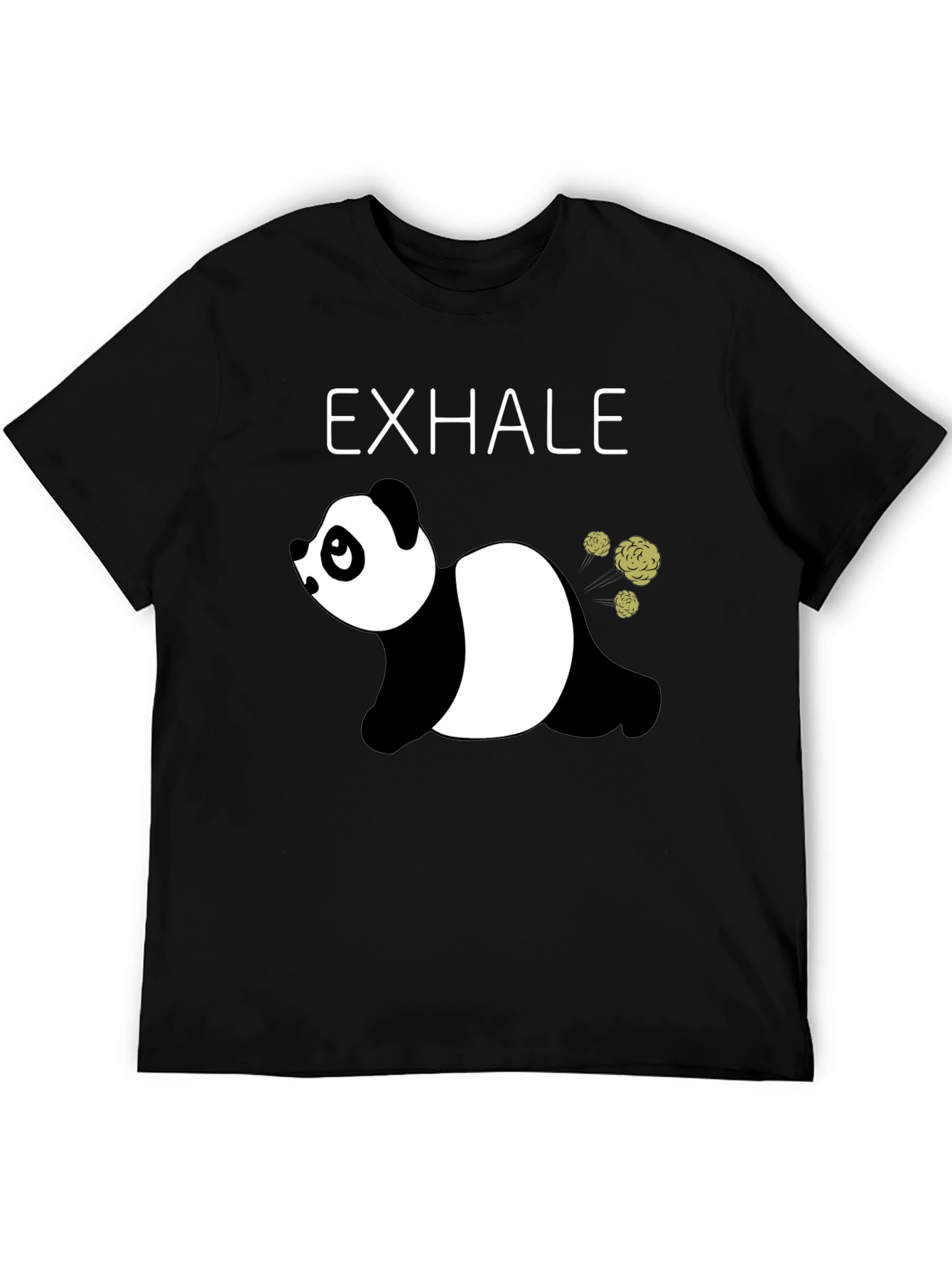 Black Exhale Panda Graphic Tee - Relax & Unwind view 5