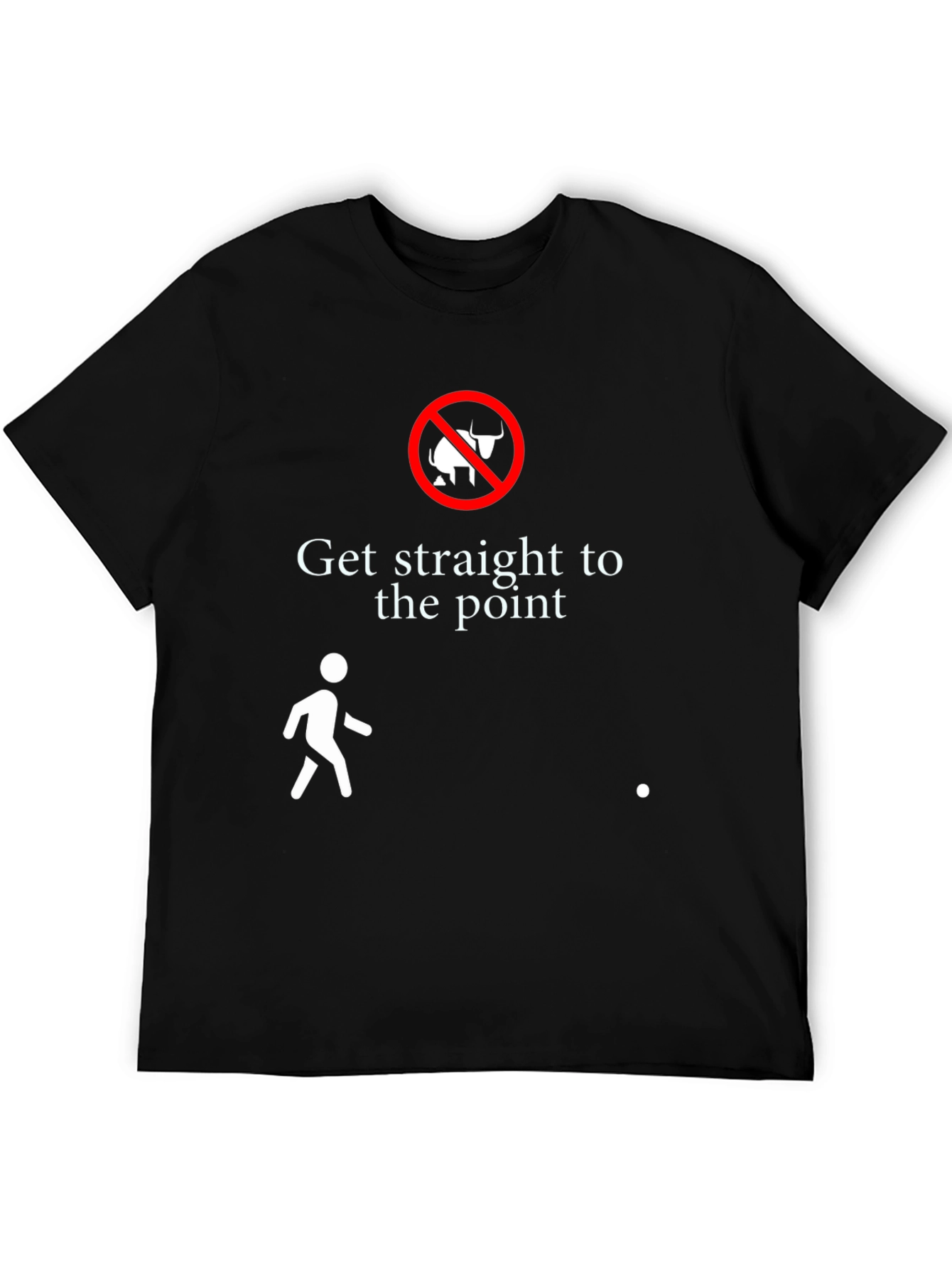 Black Get Straight to the Point Graphic Tee view 5