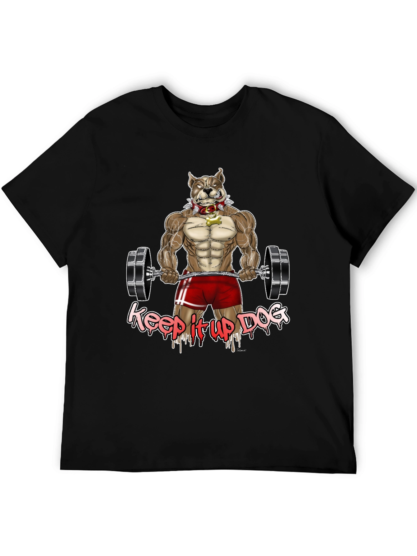 Black Keep It Up Dog Graphic T-Shirt view 5