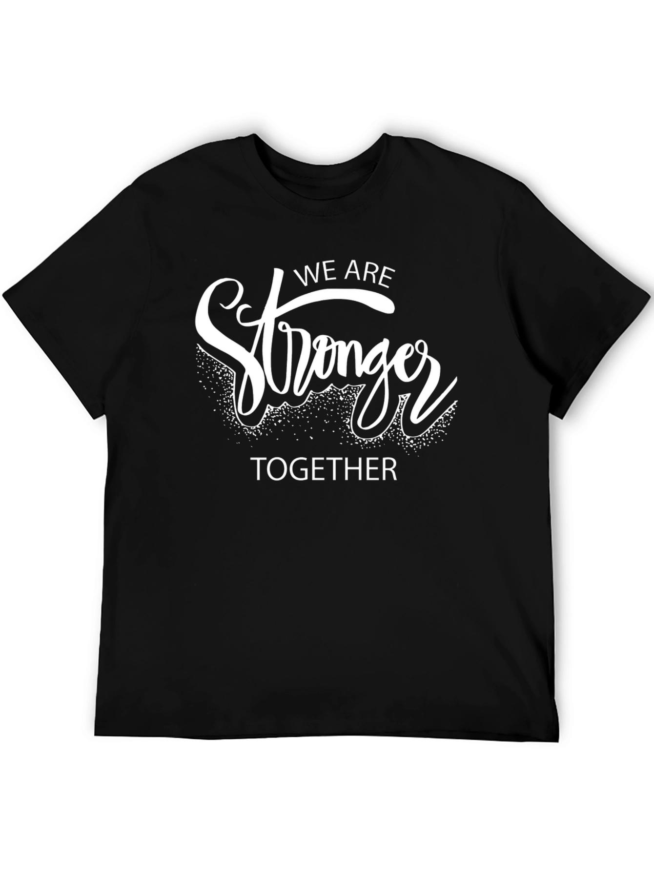 Black We Are Stronger Together Graphic T-Shirt view 5