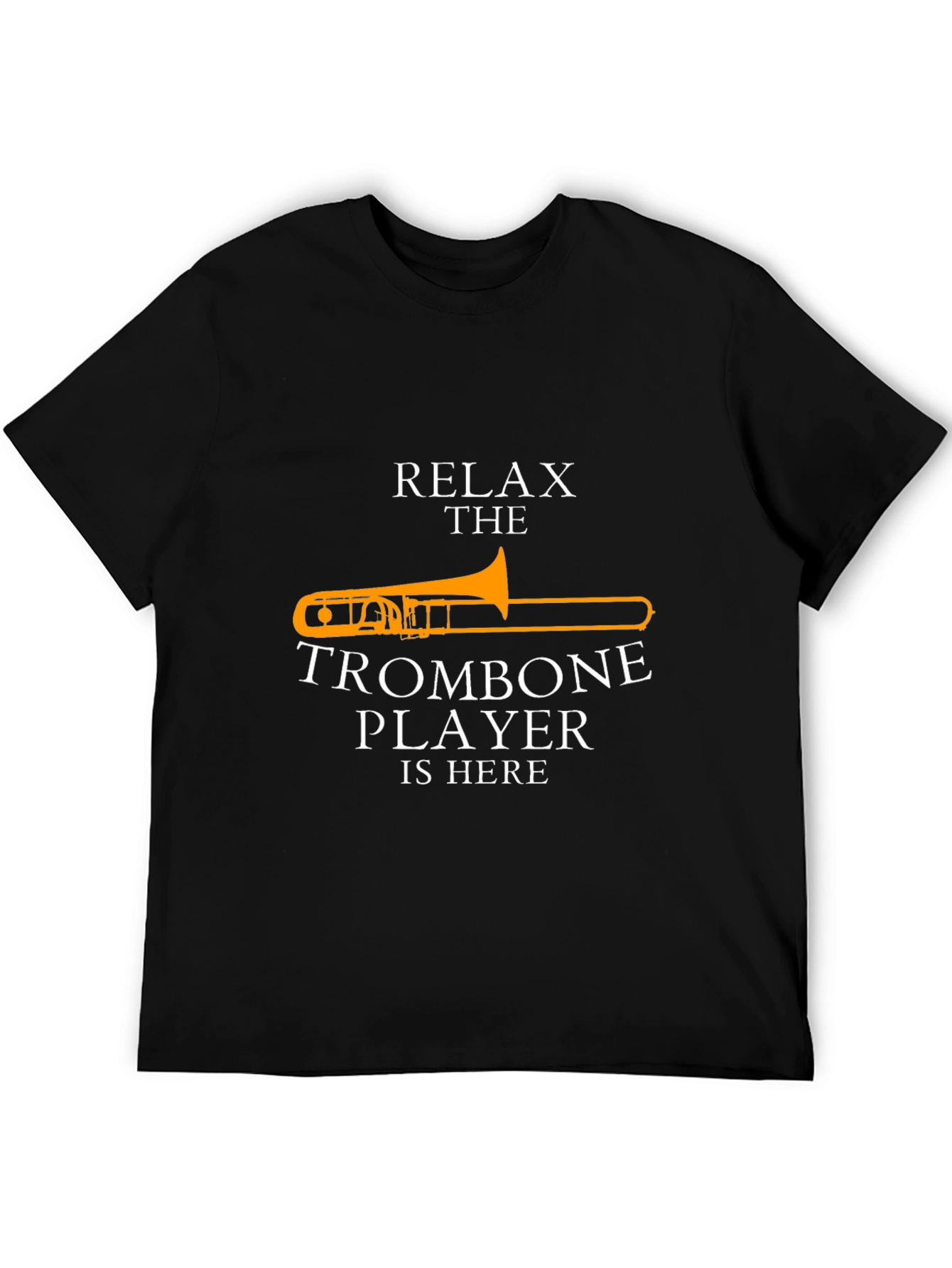 Black Relax Trombone Player T-Shirt - Music Lover Gift view 5
