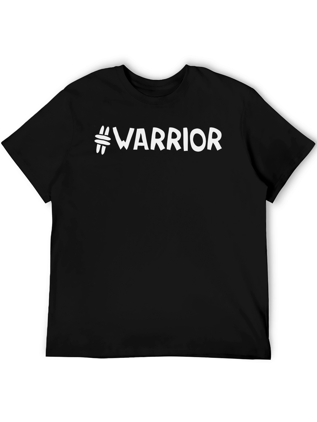 Black #Warrior Black T-Shirt - Motivational & Stylish view 5