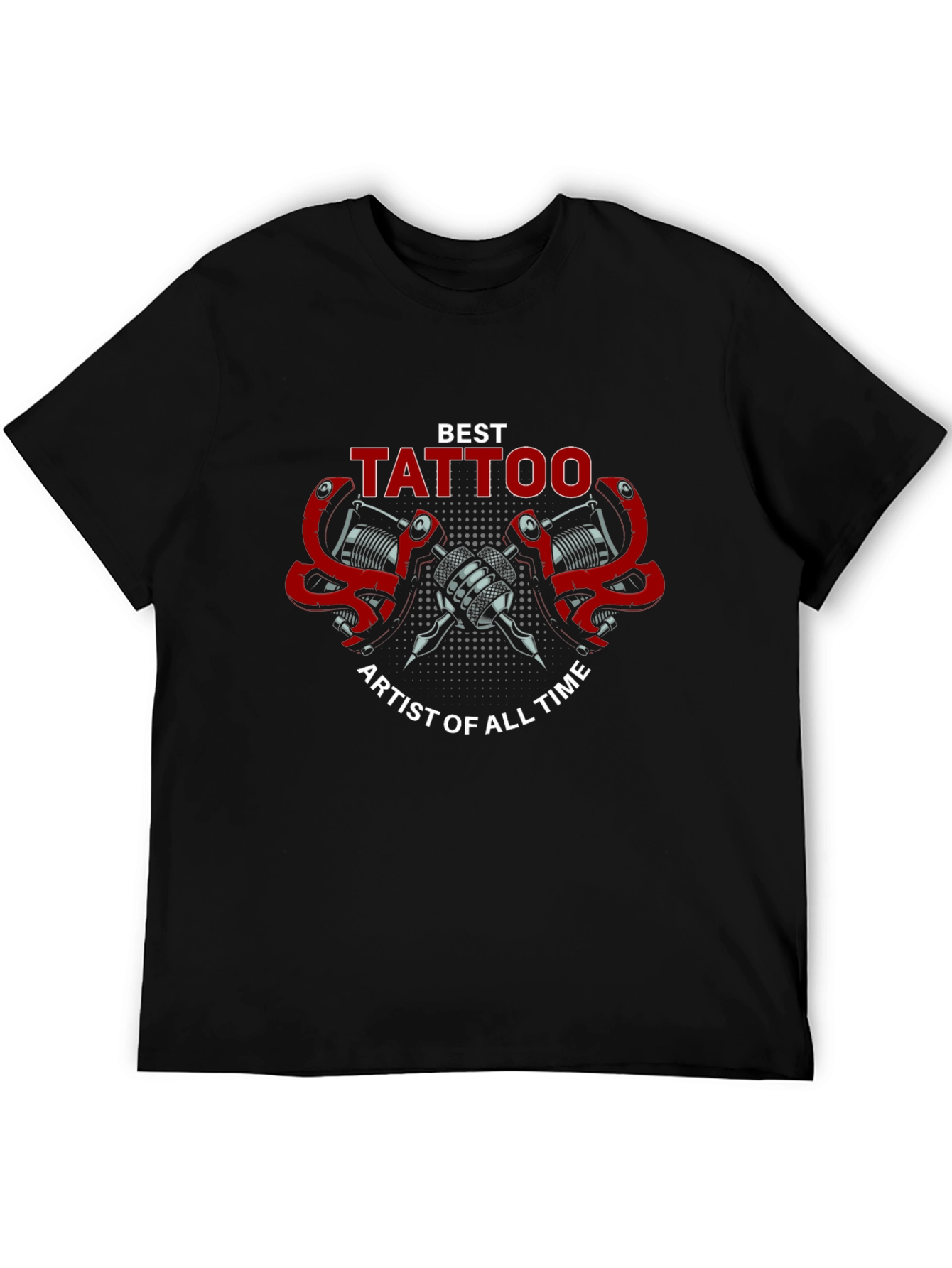 Black Best Tattoo Artist T-Shirt - Black Cotton Tee view 5