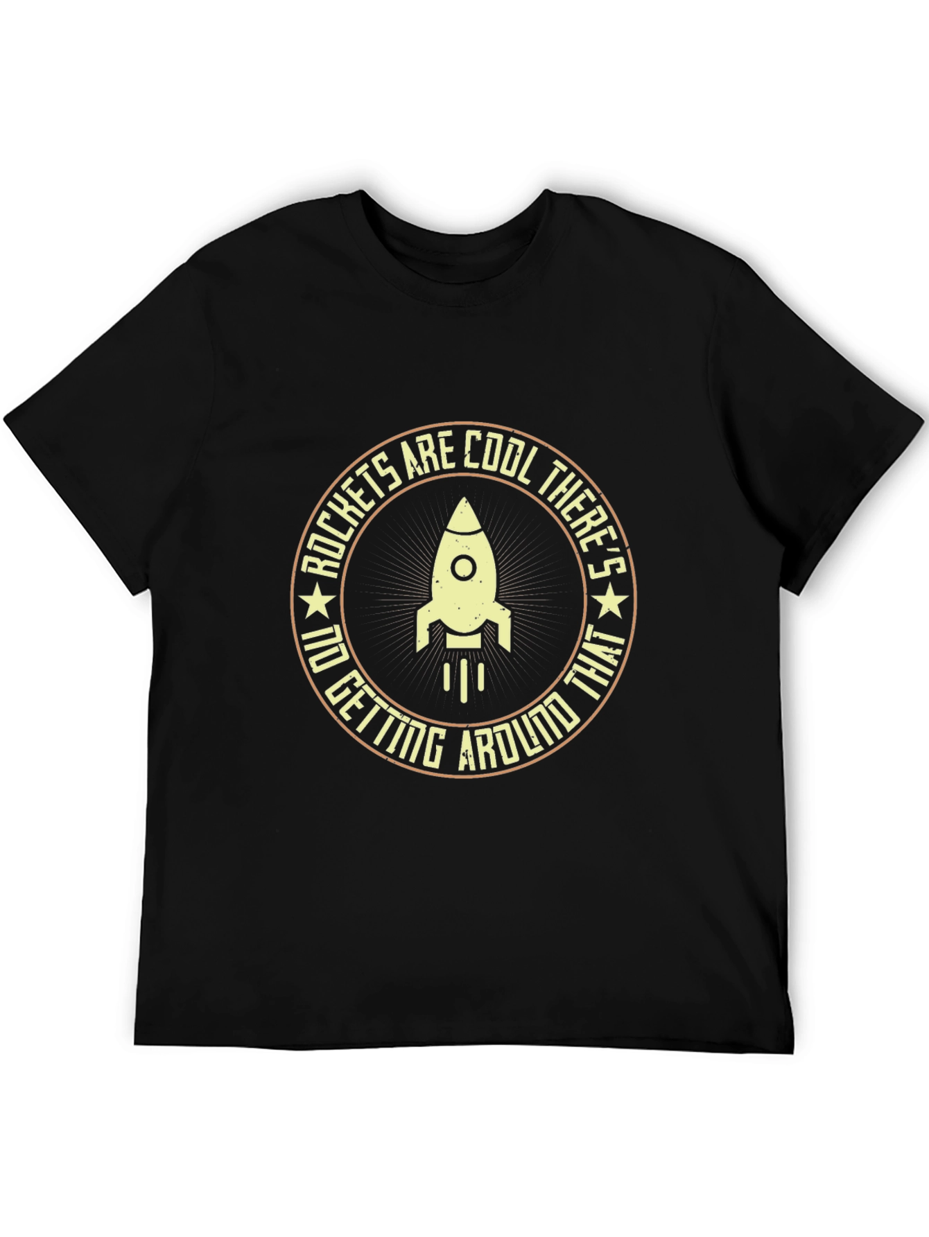 Black Rockets Are Cool T-Shirt - Space Enthusiast Tee view 5