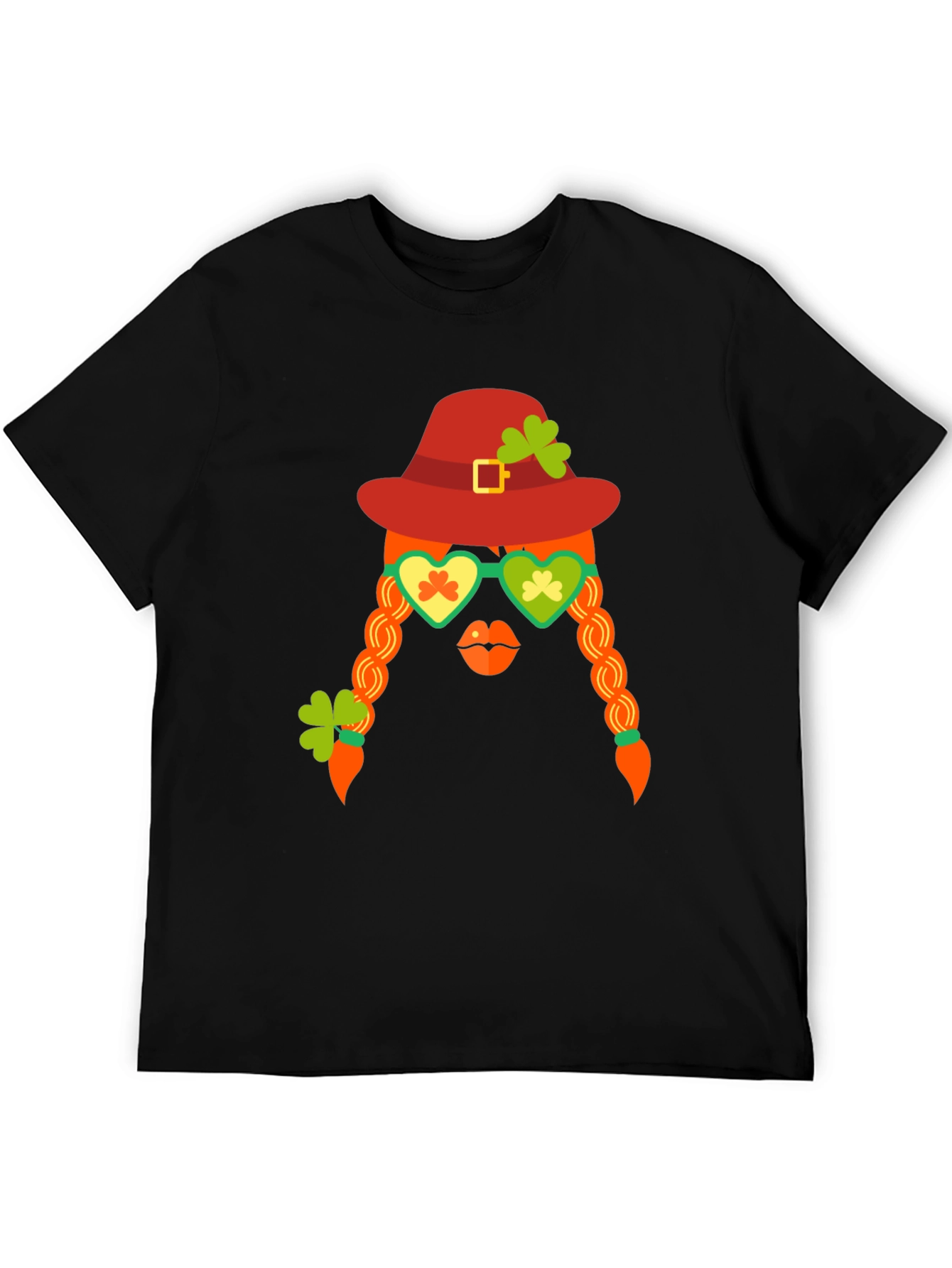 Black St. Patrick's Day Graphic Tee - Leprechaun Girl view 5